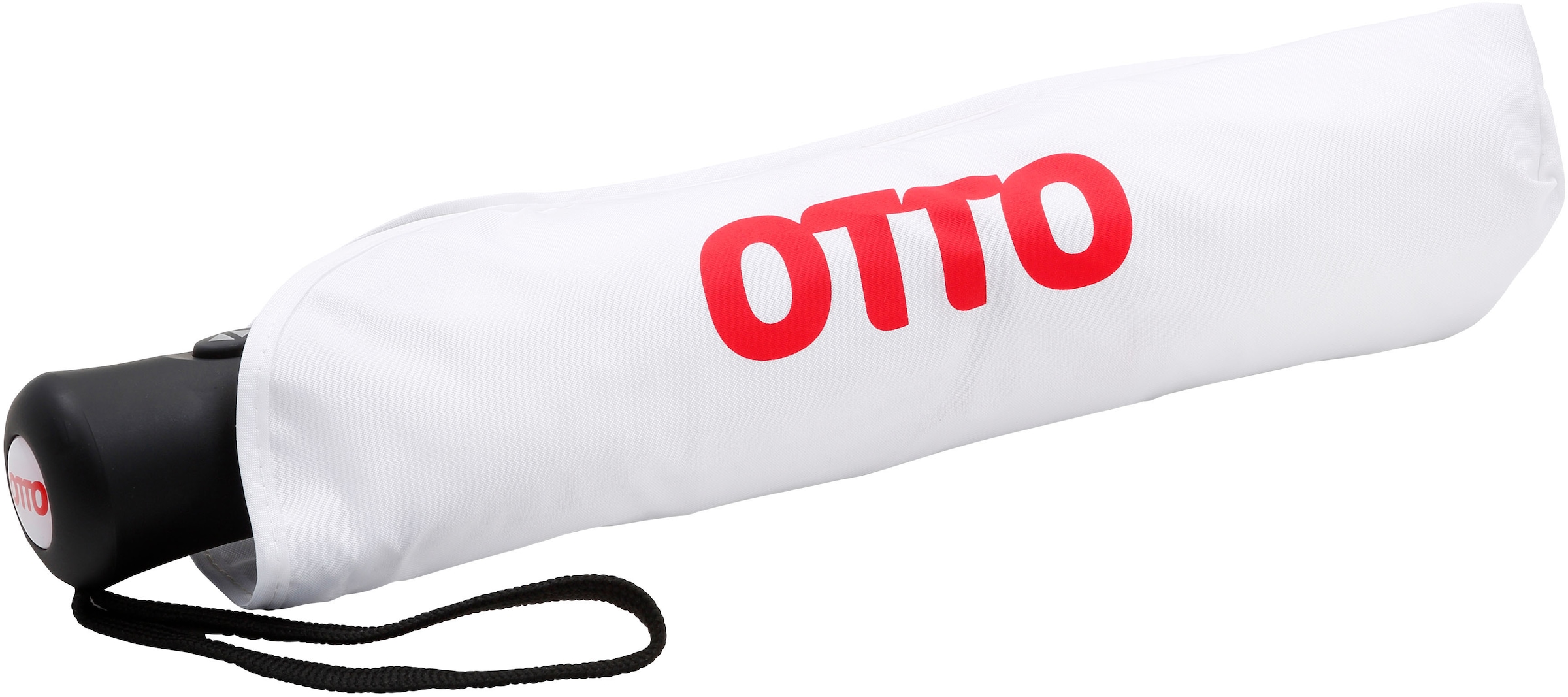 EuroSCHIRM® Taschenregenschirm »Otto, weiß«, mit rotem Schriftzug; Automatik  bestellen | BAUR | Taschenschirme