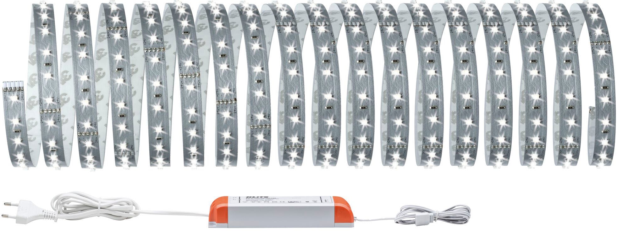 Paulmann LED-Streifen »MaxLED 500 Basisset 10m Tageslichtweiß 10m 50W 550lm/m 6500K«, 1 St.-flammig, Basisset, unbeschichtet