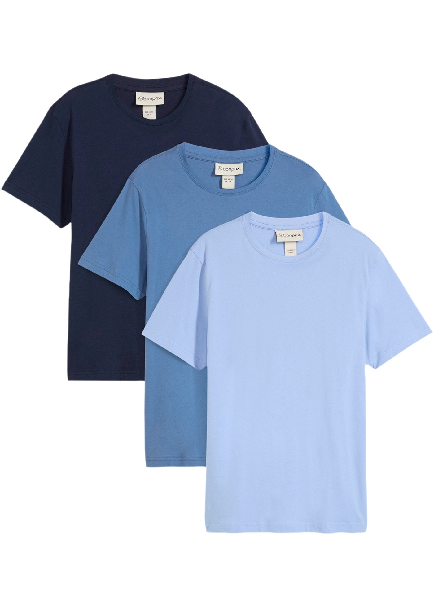bonprix T-Shirt "T-Shirt (3er Pack)" Packung, 3 bequemer Regular Fit, Rundh günstig online kaufen