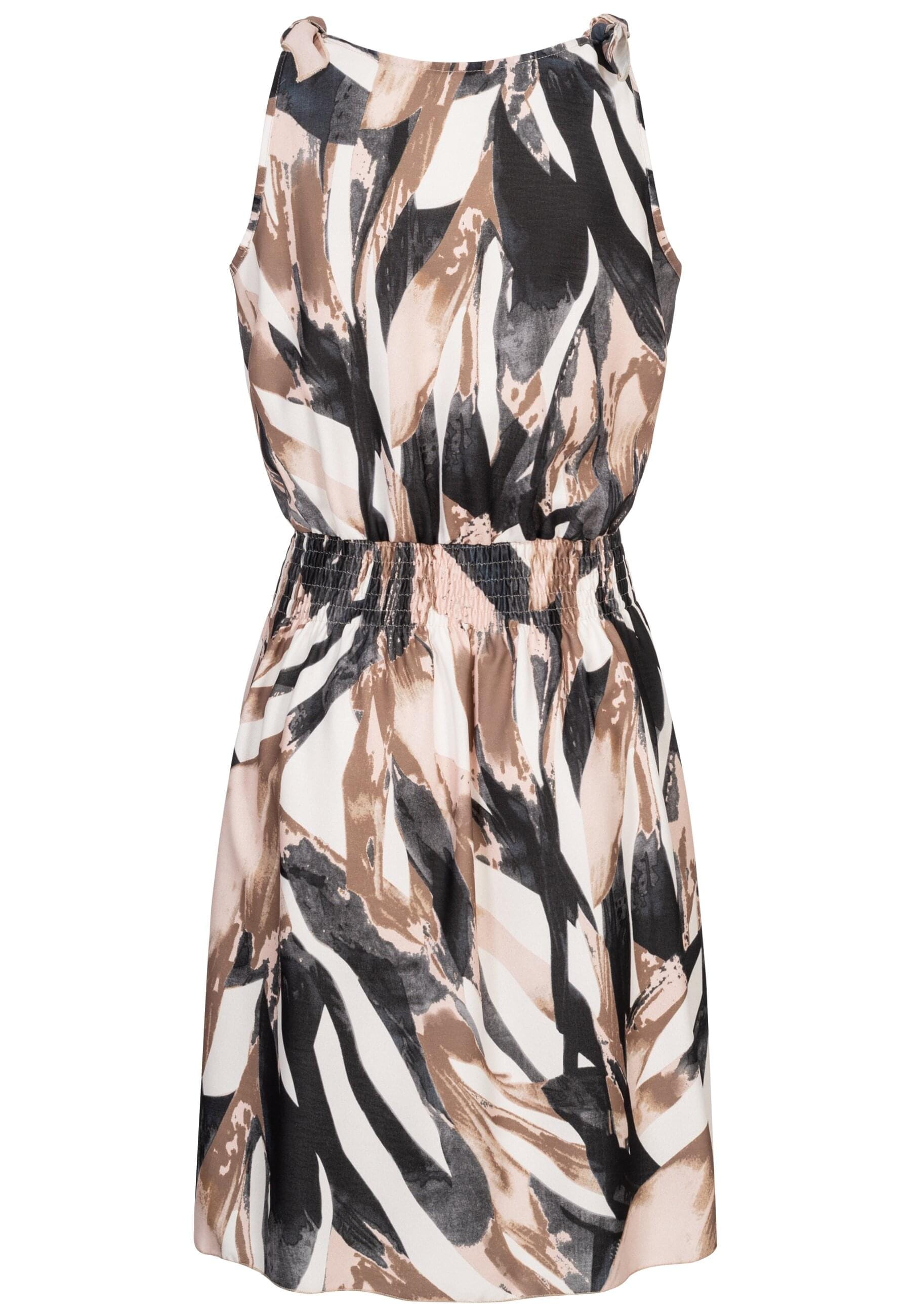 CLOUD 5IVE Shirtkleid »CLOUD 5IVE Dress with buttons and knot details abstract print« 1 Stk. tlg.