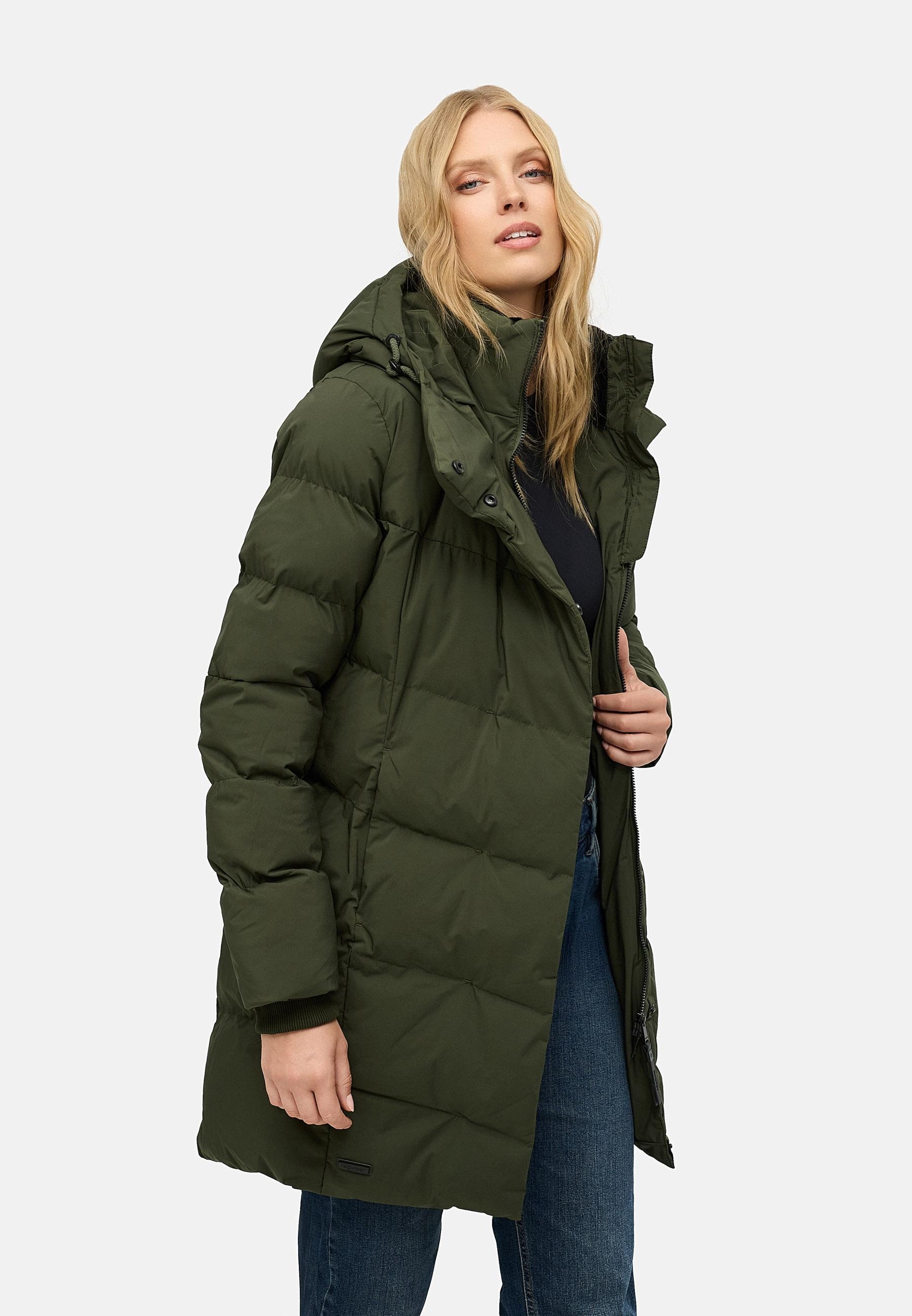Ragwear Wintermantel »Pavla Soft YOUMODO« Wasserdichter Steppmantel mit Fleecekragen