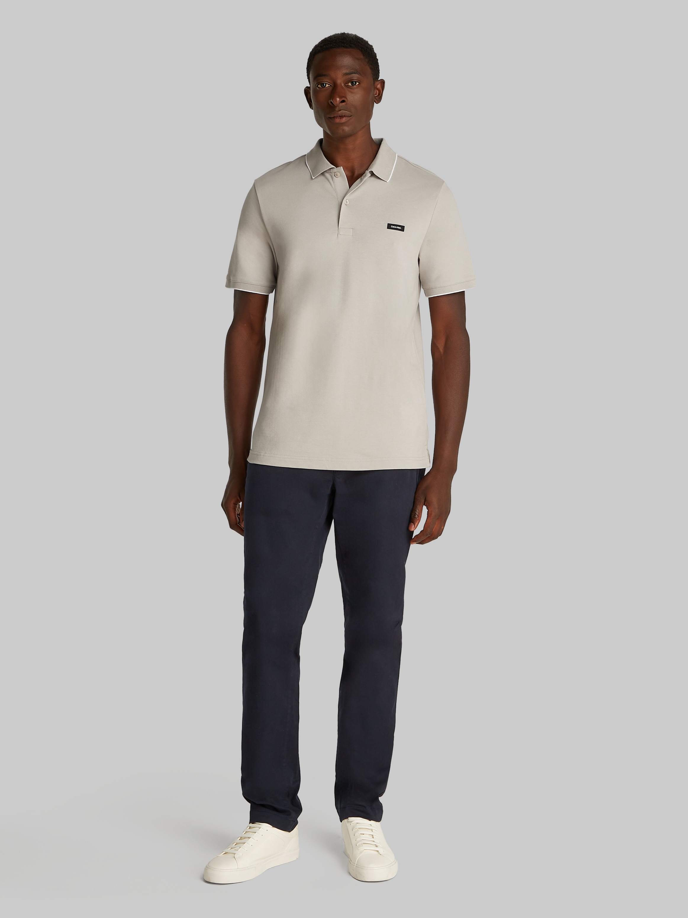 Thumbnail - Calvin Klein Poloshirt "STRETCH PIQUE TIPPING POLO", mit Streifendetail am Kragen