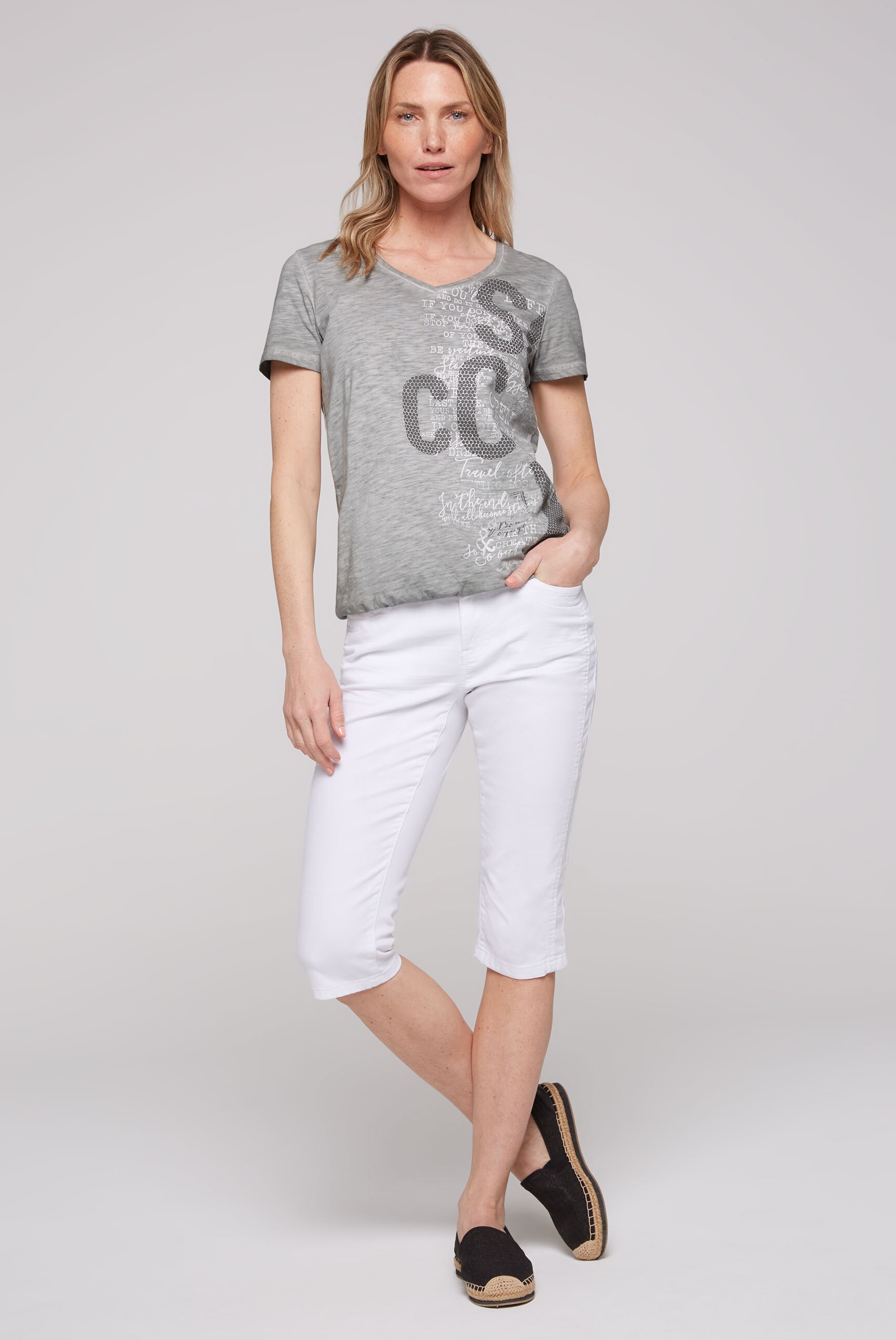 SOCCX V-Shirt, aus Baumwolle