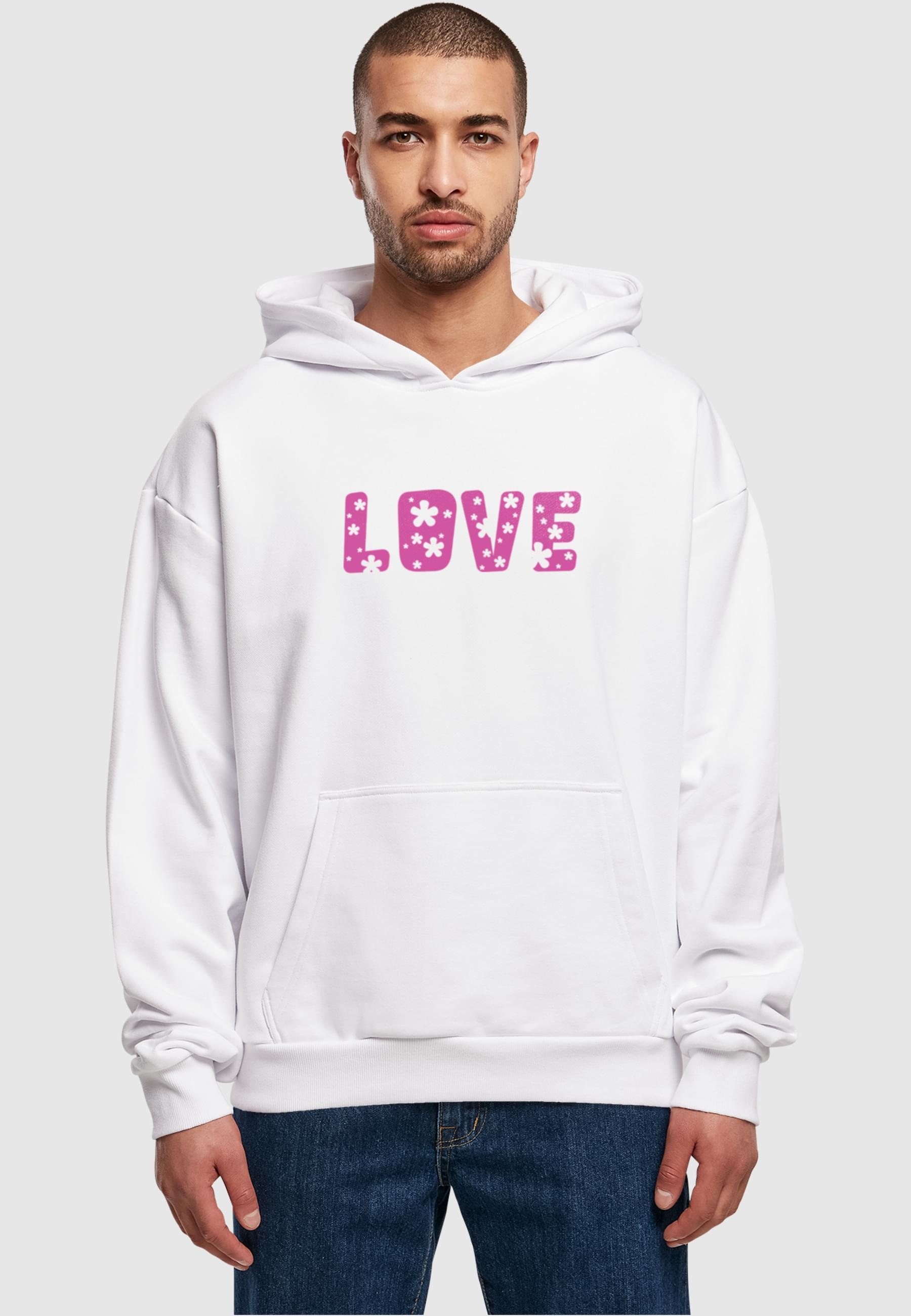 Merchcode Kapuzensweatshirt »Merchcode Herren Valentines Day - Flowers Love Ultra Heavy Hoody«, (1 tlg.)
