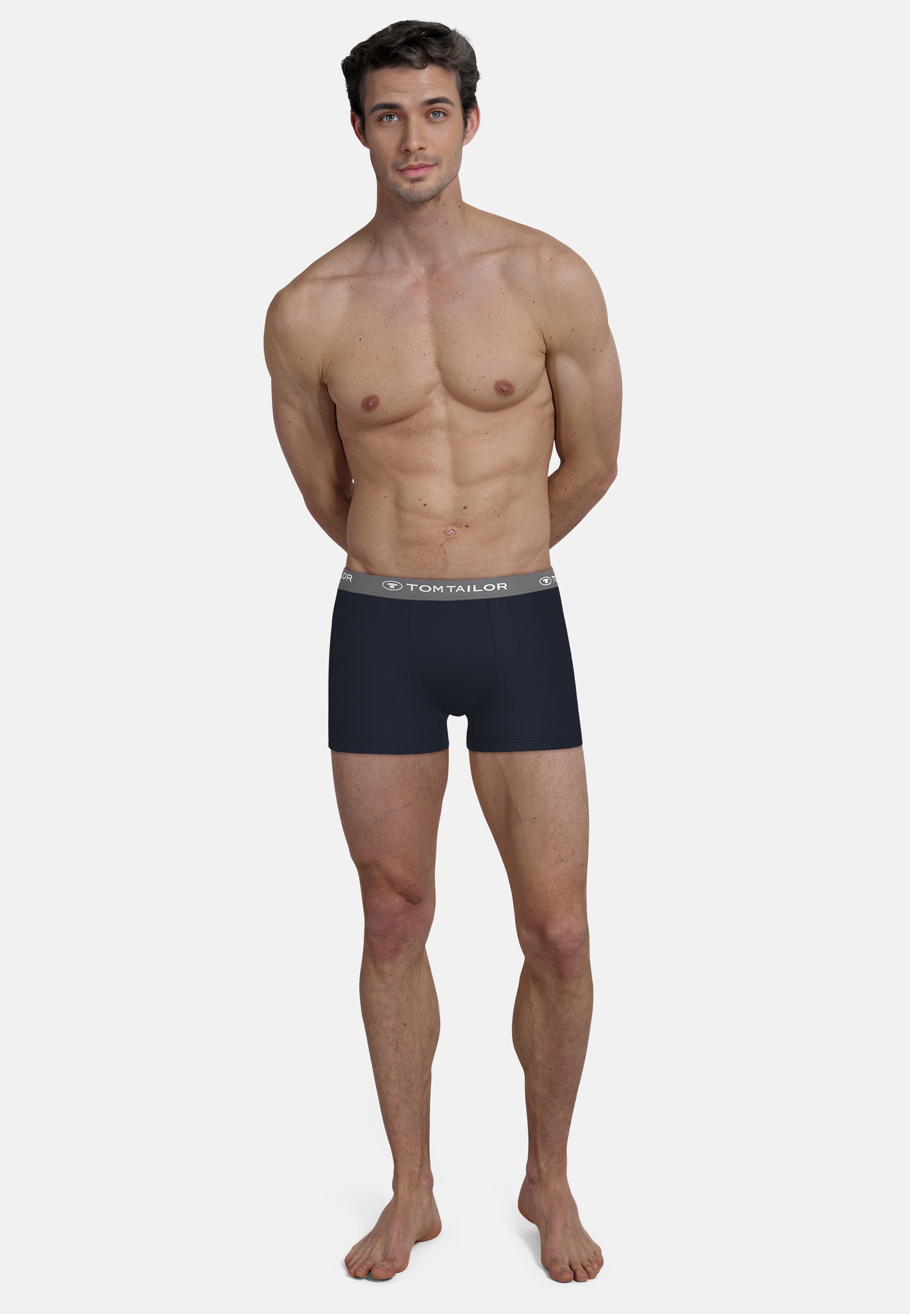 TOM TAILOR Boxershorts »Buffer« 3er Pack,  weich, bequem, basic, eng, Logobund, Baumwollmix