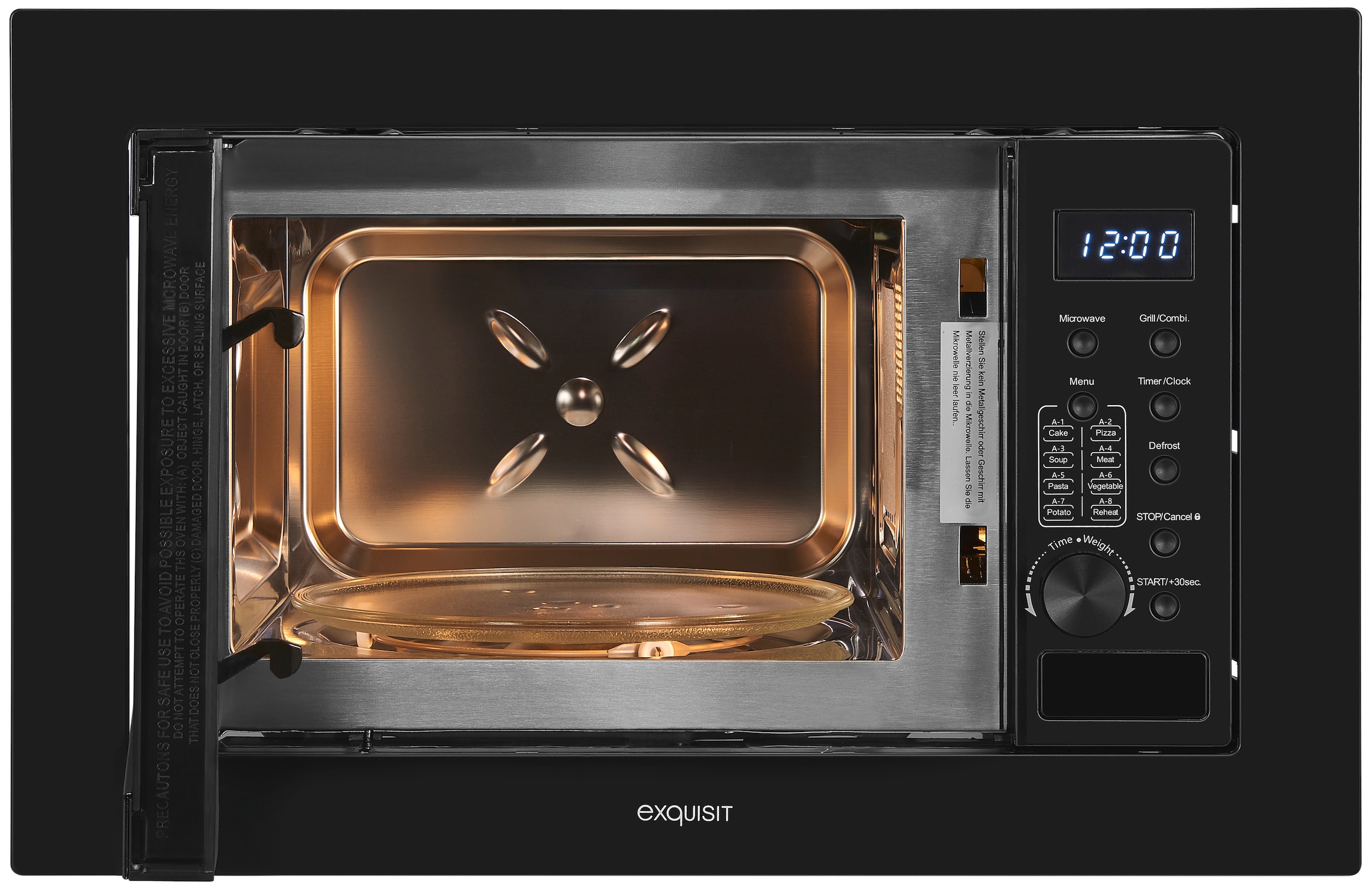 exquisit Einbau-Mikrowelle »EMW20-DG-020« Grill | Mikrowelle 1300 W