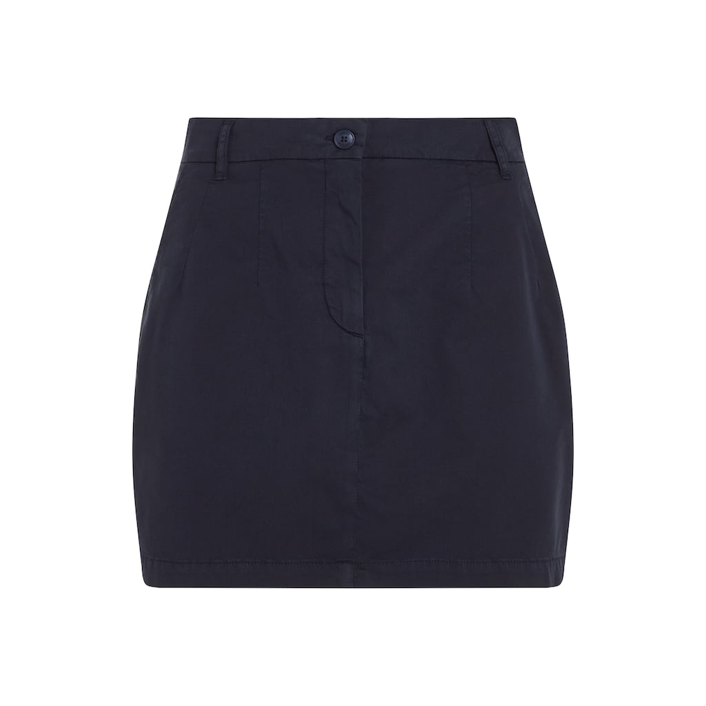 Tommy Hilfiger Minirock »COTTON GMD CHINO SKIRT«, Webrock mit Logostickerei