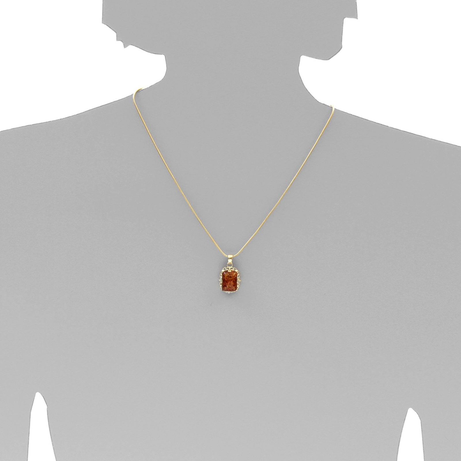 Kettenanhänger OSTSEE-SCHMUCK "- Herta - Silber 925/000, vergoldet - Bernstein" Gr. 28, gold (goldfarben, gelb), Schmuckanhänger, Damen, Silber 925 (Sterlingsilber), Kettenanhänger 5