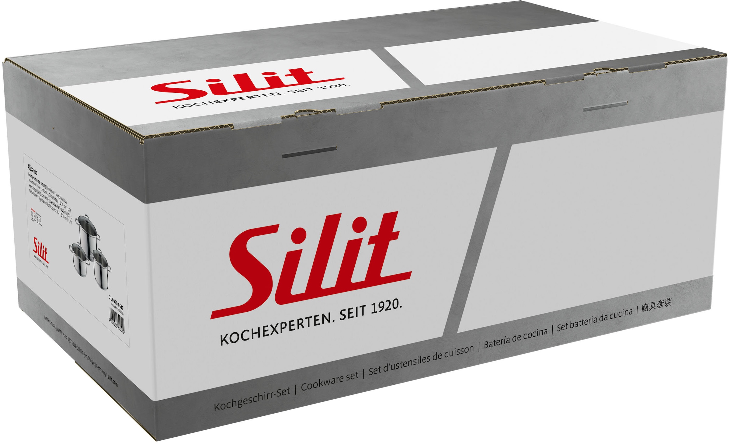 Silit Topf-Set »Alicante«, Edelstahl 18/10, (Set, 6 tlg.), Silitherm-Allherdboden, induktionsgeeignet, spülmaschinengeeignet