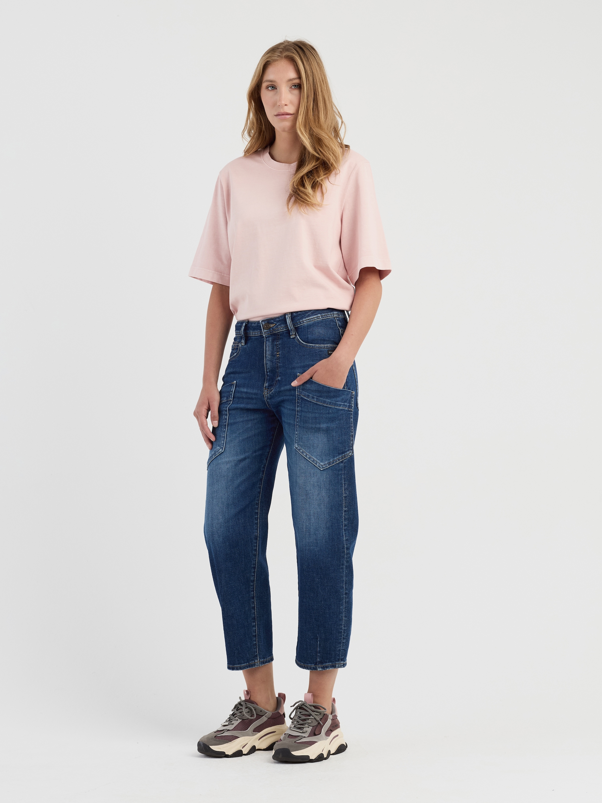 GANG 5-Pocket-Jeans »94IDA WORKER« O-Shape mit aufgesetzten Taschen