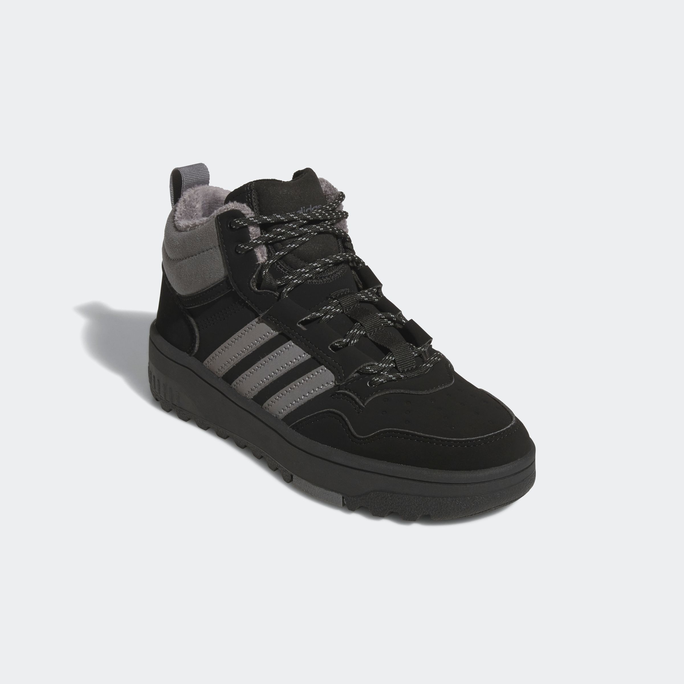 Mädchen Winterboots "HOOPS 4.0 MID J", ADIDAS SPORTSWEAR, Gr. 37, schwarz, Synthetik, Schuhe, für Kinder & Jugendliche