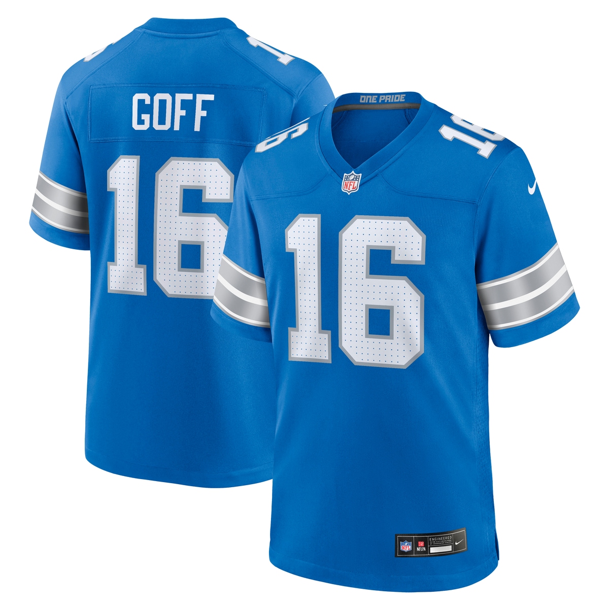 Nike Footballtrikot "Nike Trikot Detroit Lions NFL Home Game Jersey Goff 16"