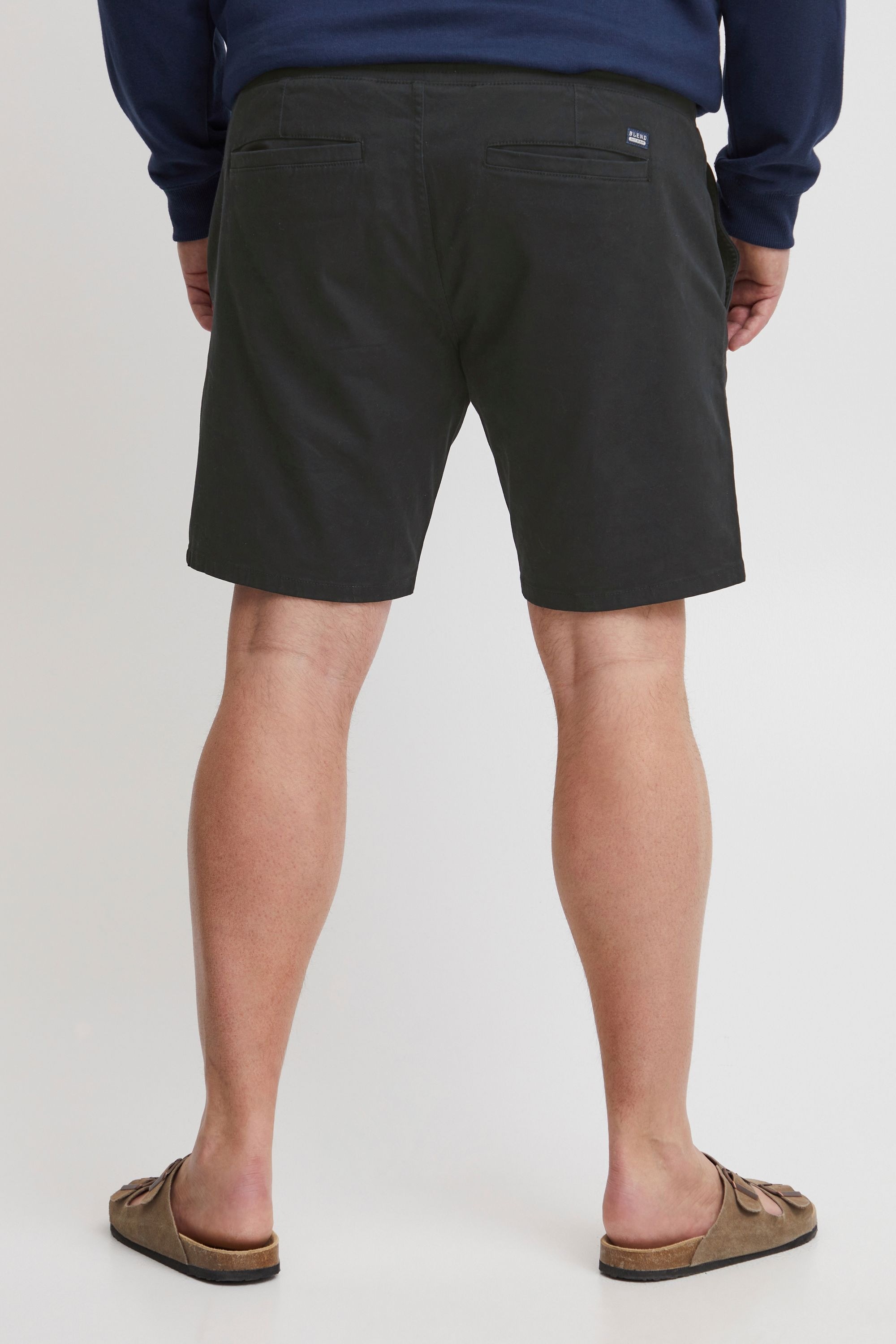 Chinoshorts BLEND "Chinoshorts BHBPiello", Herren, Gr. 5 XL, N-Gr, schwarz, Obermaterial: 98% Baumwolle CO. 2% Elasthan EL., Hosen Chinoshorts 6