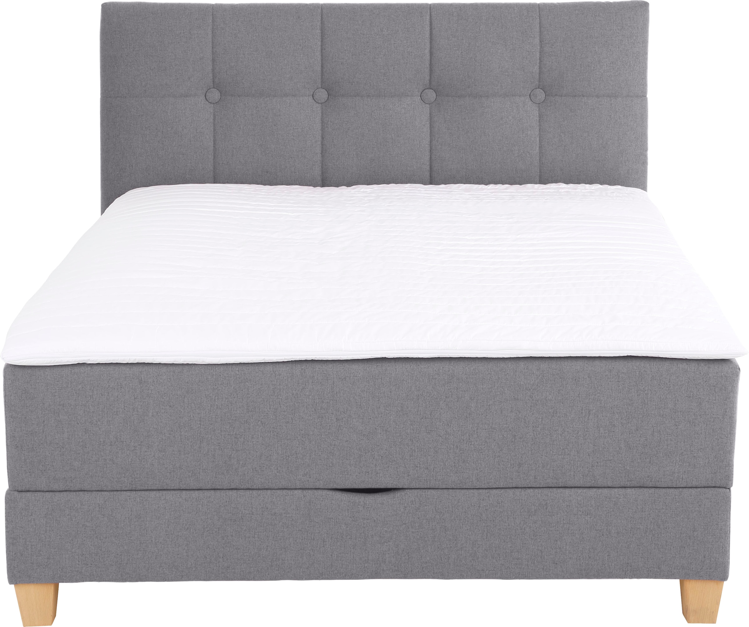 Home affaire Boxbett »Lonrai«, in H2,H3 & H4 und XXL - Überlänge 220cm wählbar, inkl. Topper