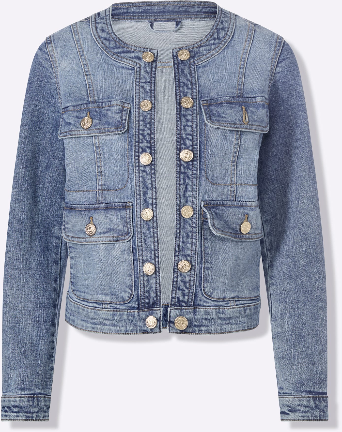 HEINE Jeans-Jacke Denim Blazer Blue Size 50 3