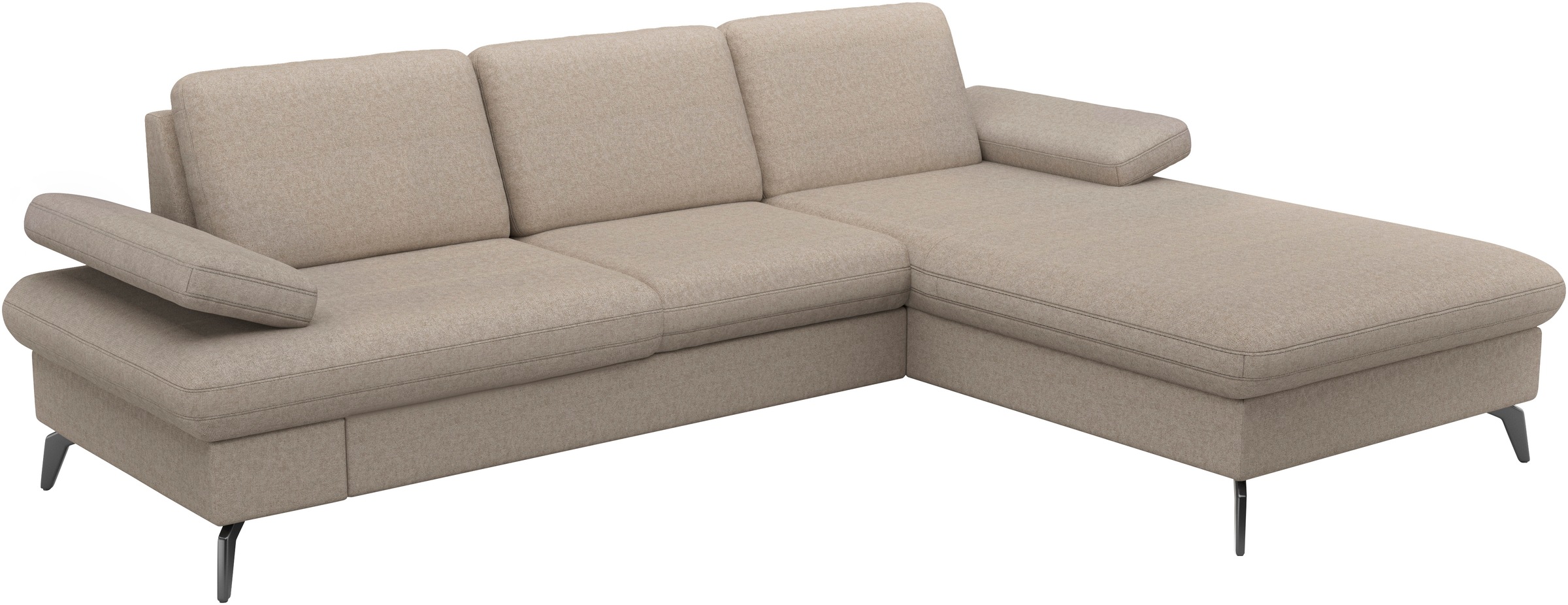 sit&more Ecksofa »Morris Jubi, L-Form«, inkl. Armteilfunktion und 1 Zierkissen, wahlweise mit Bettfunktion