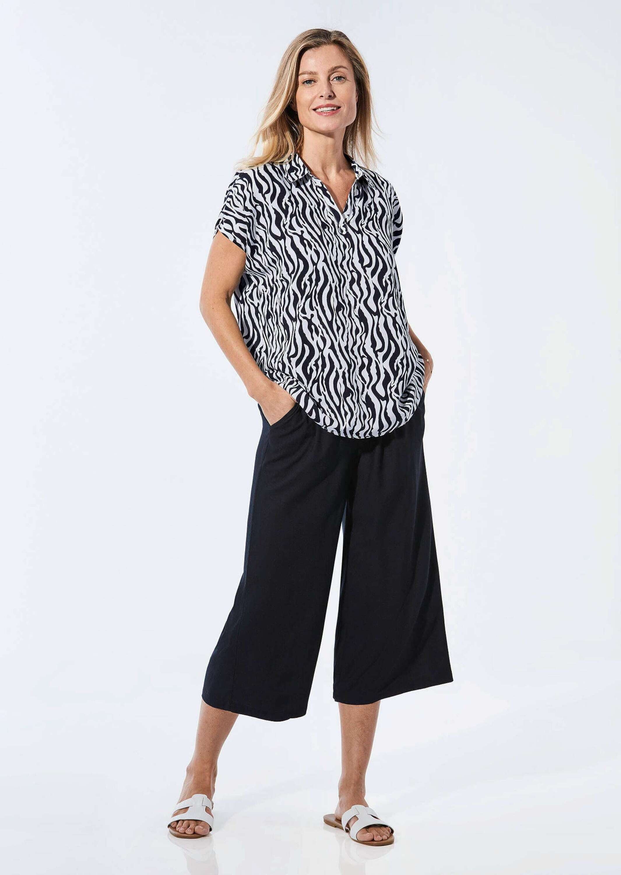 GOLDNER Schlupfbluse "Kurzgröße Druckbluse" günstig online kaufen