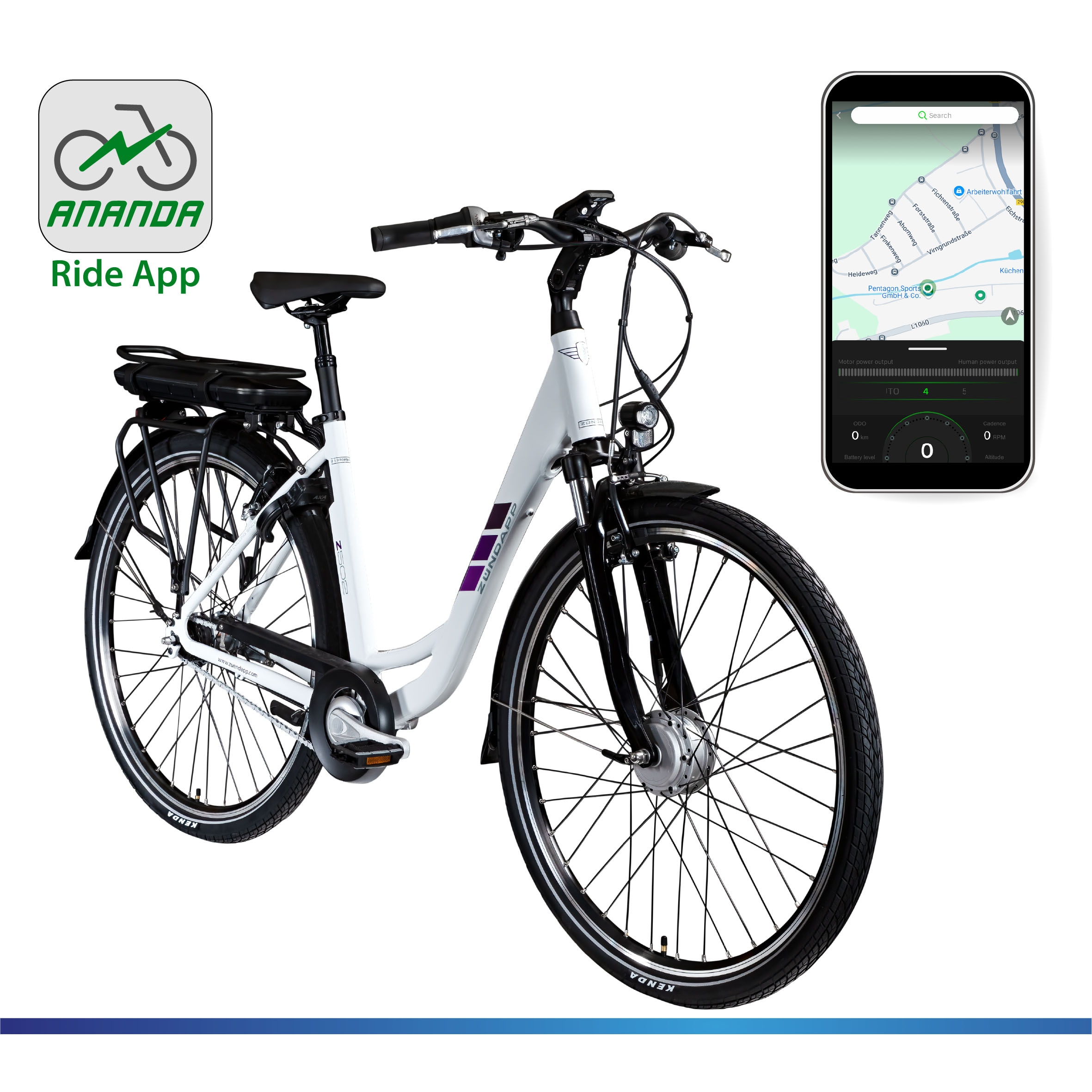 Zündapp E-Bike »Z502«, 7 Gang, Frontmotor 250 W