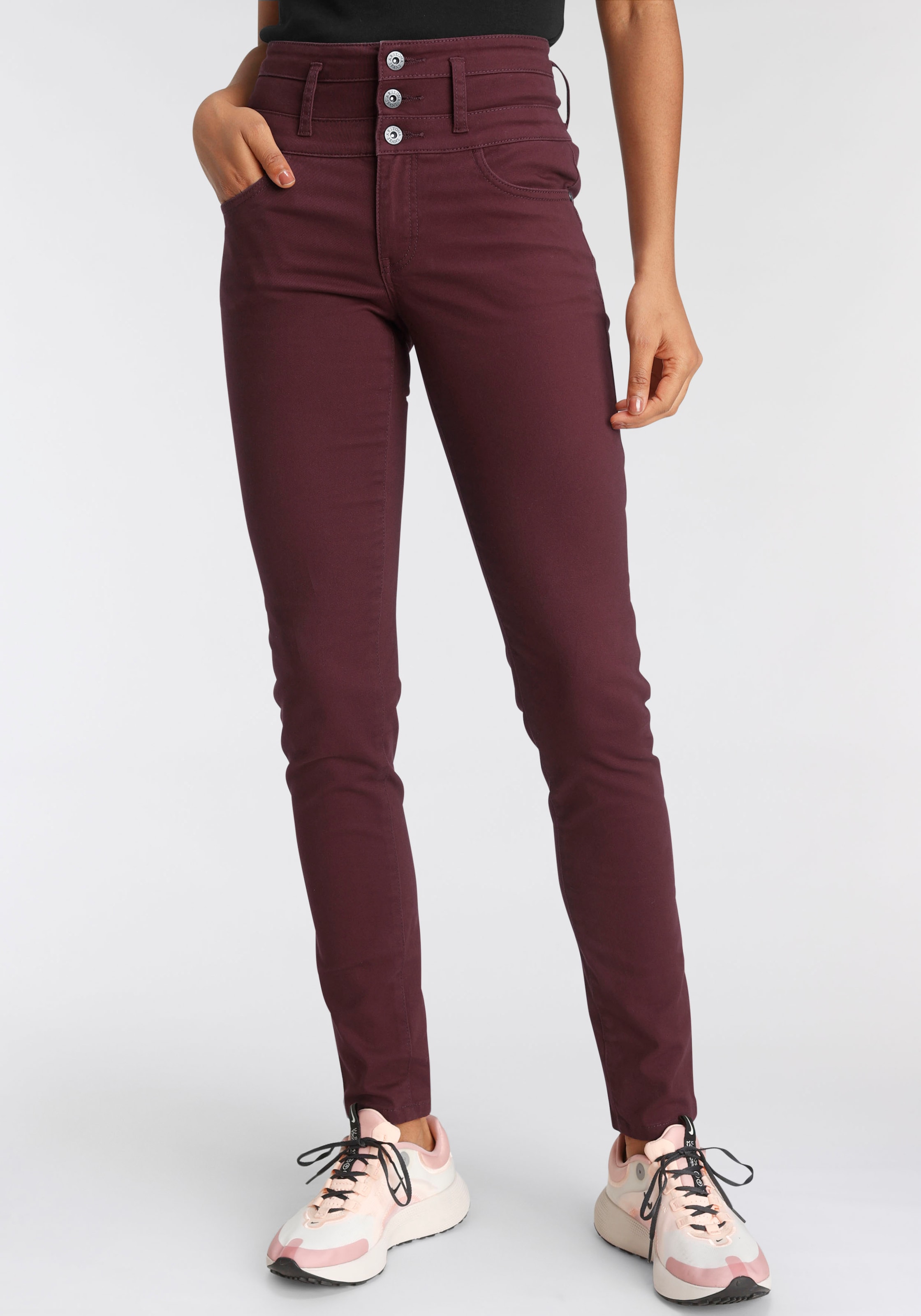 Arizona Slim-fit-Jeans »mit extra breitem Bund«, High Waist für bestellen |  BAUR