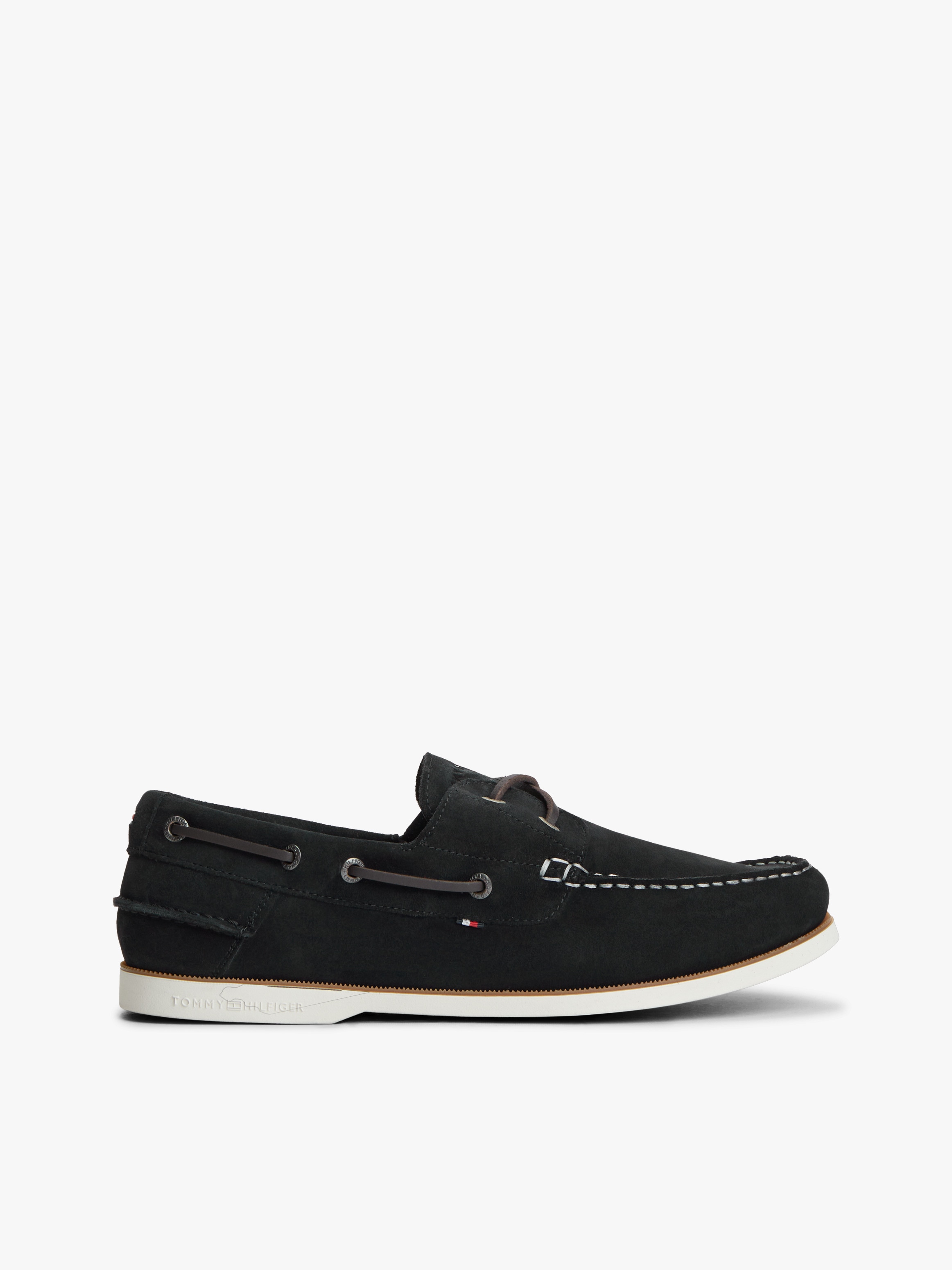 Tommy Hilfiger Bootsschuh »TH BOAT SHOE CORE SUEDE«  , Casualschuh, Freizeitschuh, Schnürer mit Bänder-Durchzügen