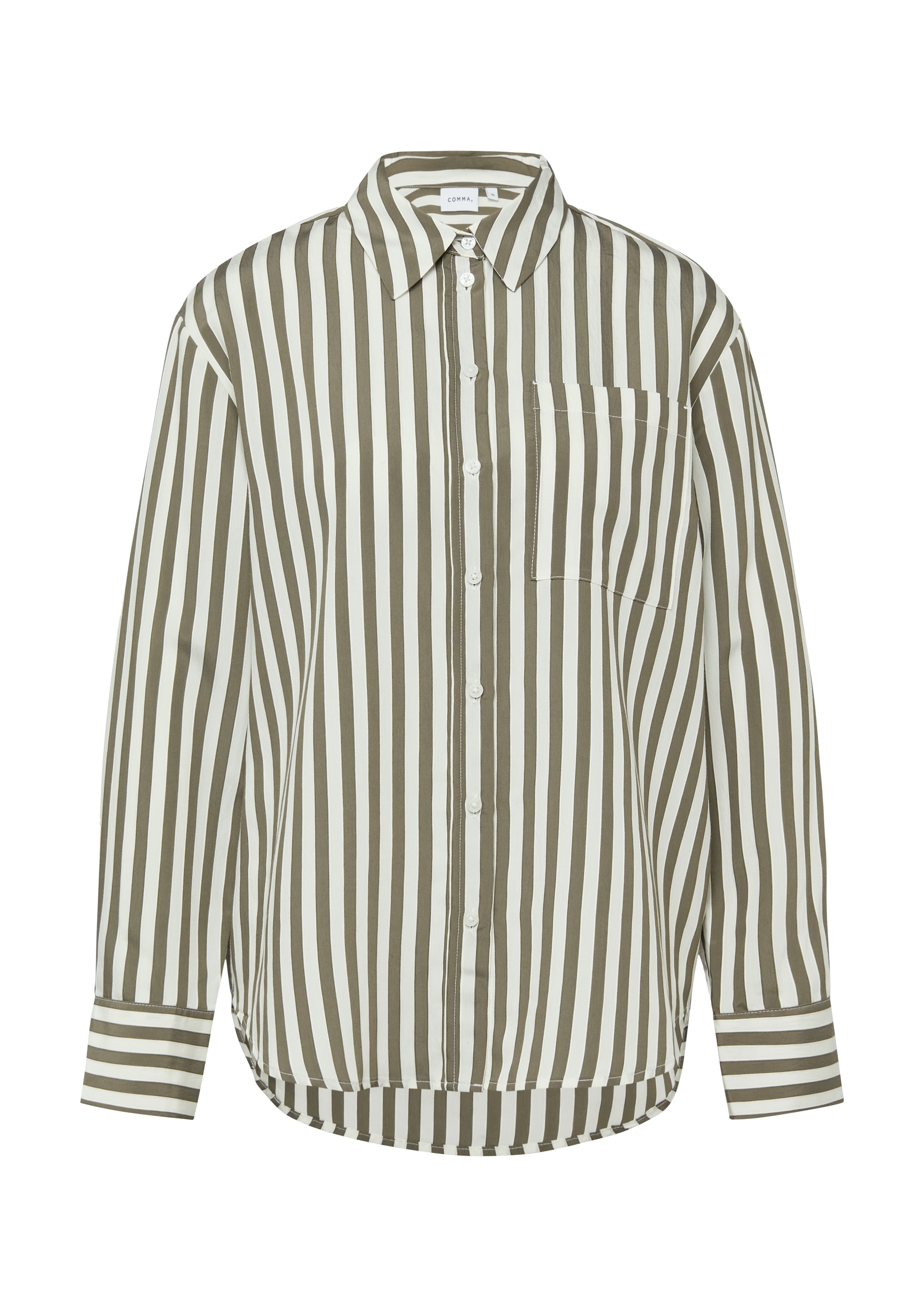 Comma Hemdbluse mit Jacquardstreifen