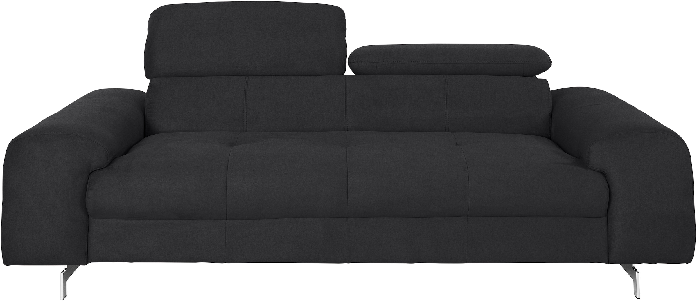 COTTA 3-Sitzer »Chef«, Big-Sofa mit Kopfteilverstellung, edle Metallkufen
