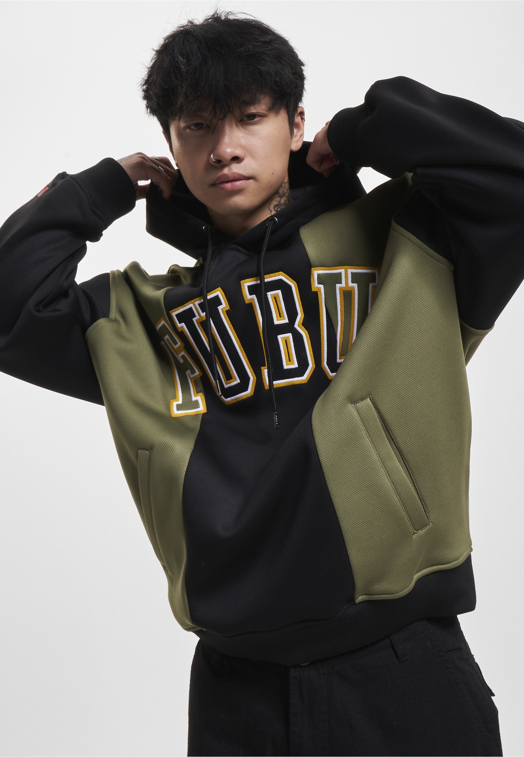 Fubu Kapuzenpullover »Fubu Herren FM234-010-1 FUBU College Block Mesh Hoodie« 1 Stk.