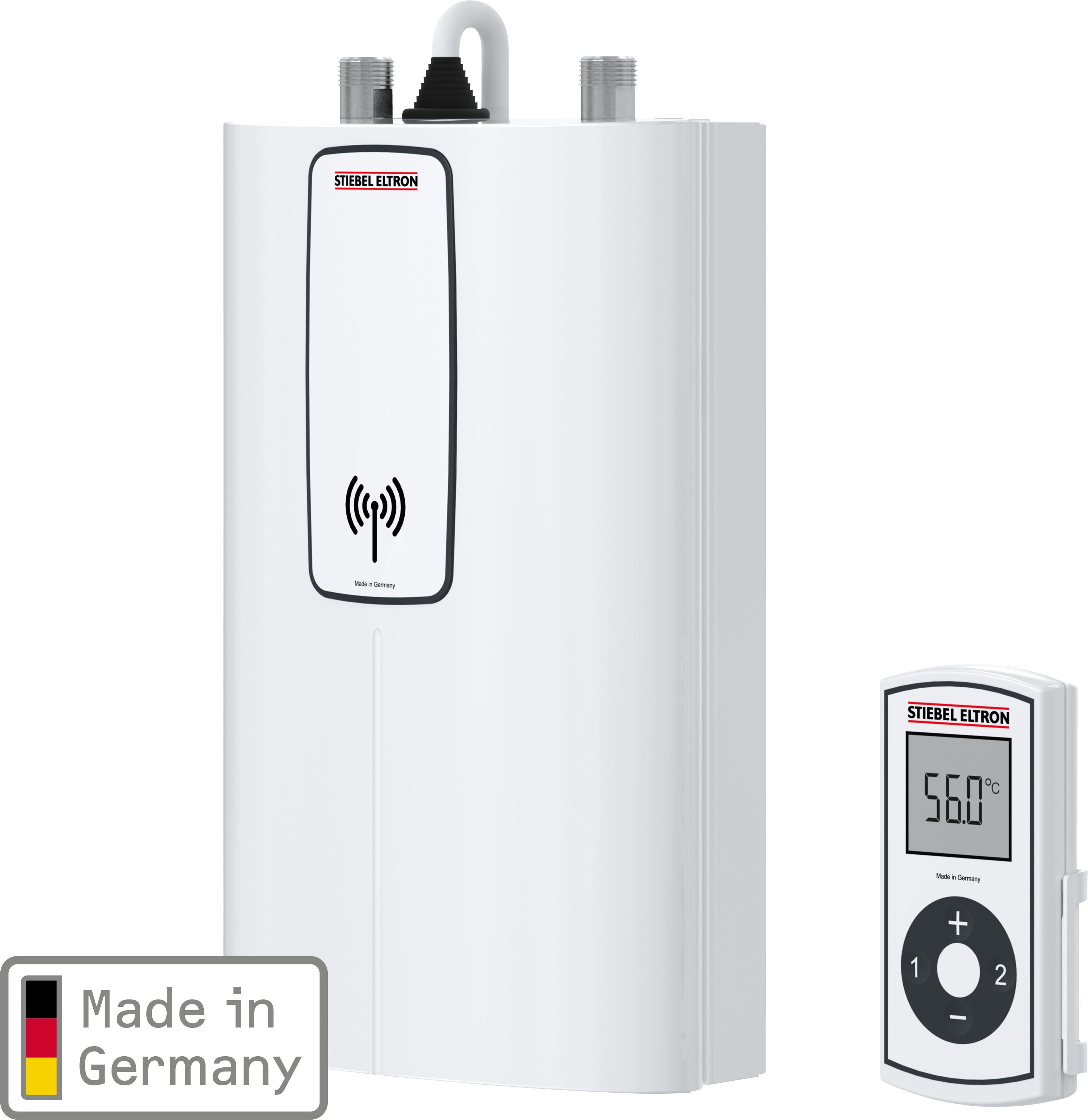 STIEBEL ELTRON Kompakt-Durchlauferhitzer "DCE 11/13 RC" 3i Technologie für konstante Warmwassertemperatur, mit Fernbedienung