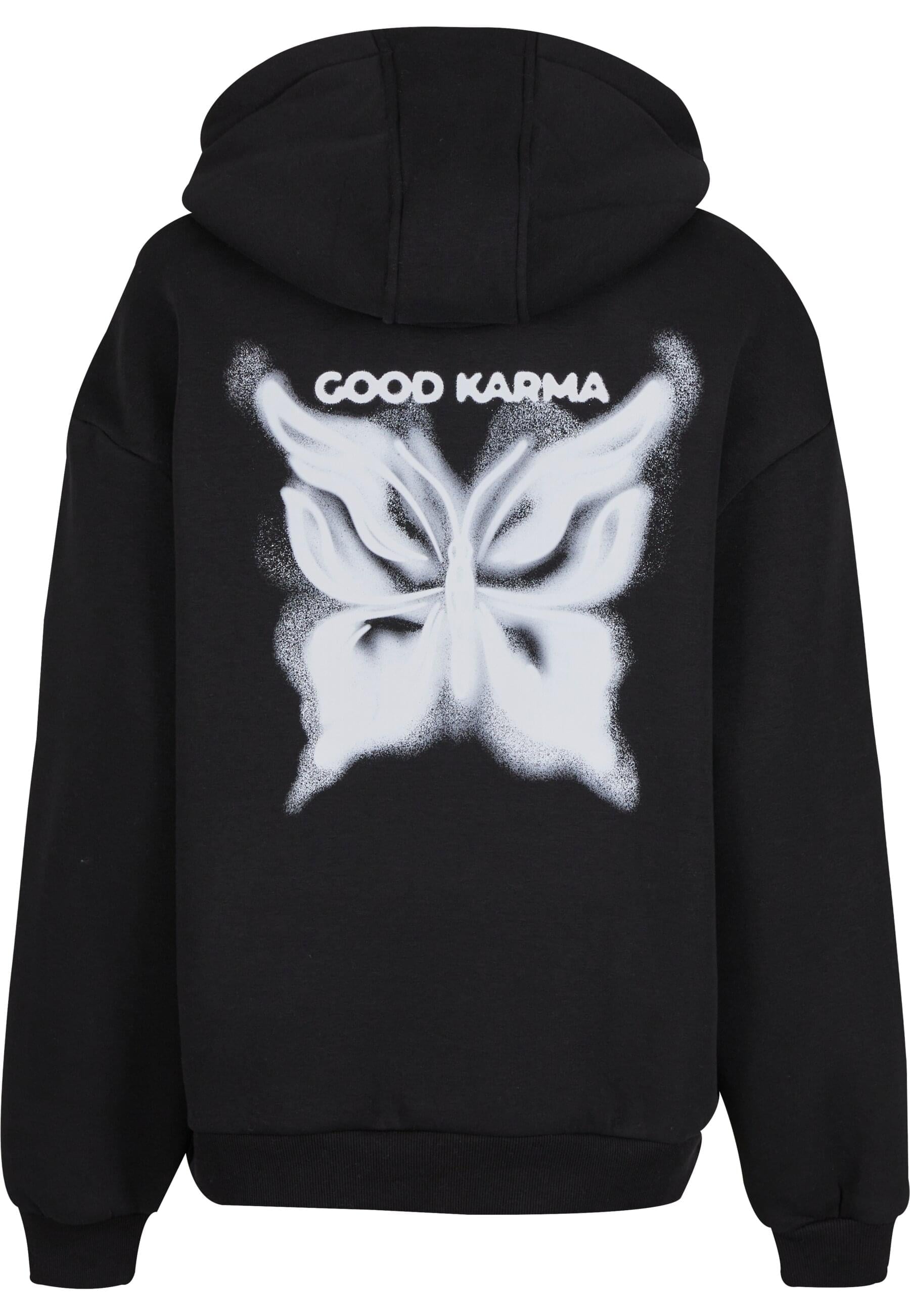 Miss Tee Kapuzenpullover »Miss Tee Karma Butterfly Ladies Fluffy Hoody«, (1 tlg.)