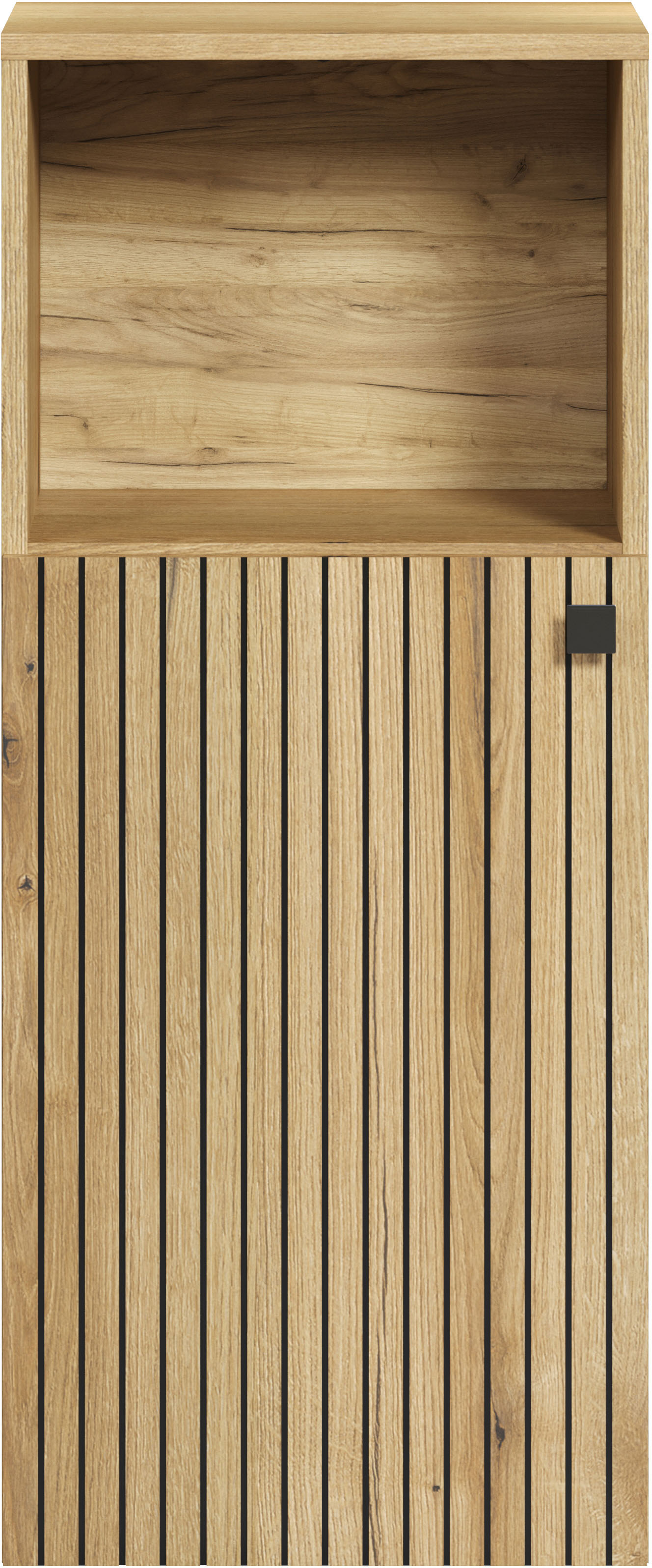 Thumbnail - welltime Unterschrank "Amrum", (1 St.), Badschrank mit offenem Fach und Rillenoptik - Maße (B/T/H) 40/31/95 cm
