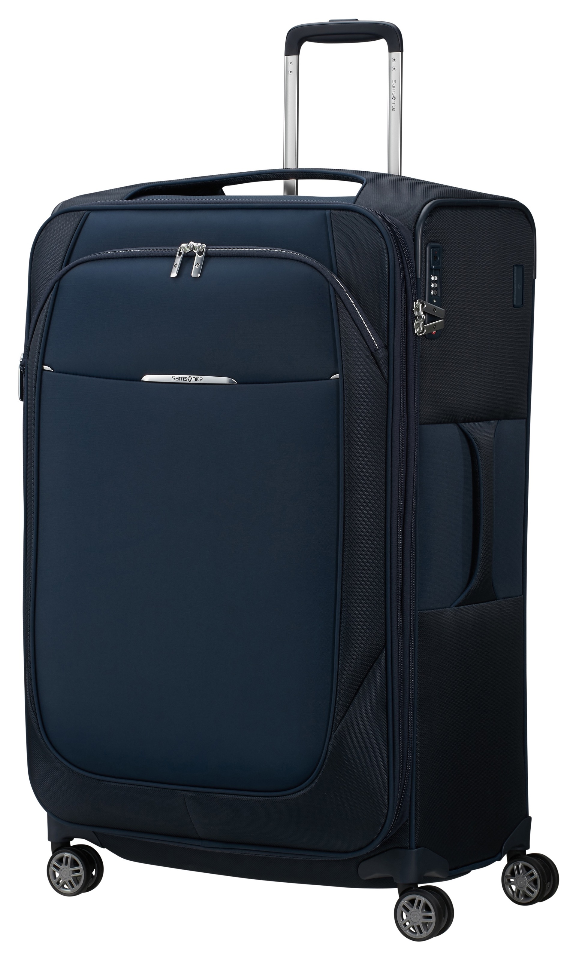 Samsonite Weichgepäck-Trolley »RE-LITE, verschiedene Größen und Farben«, (Set, 2 St., mit 2 Packwürfeln), 4 Rollen, Reisekoffer TSA-Schloss Stickerbogen Volumenerweiterung Laptopfach