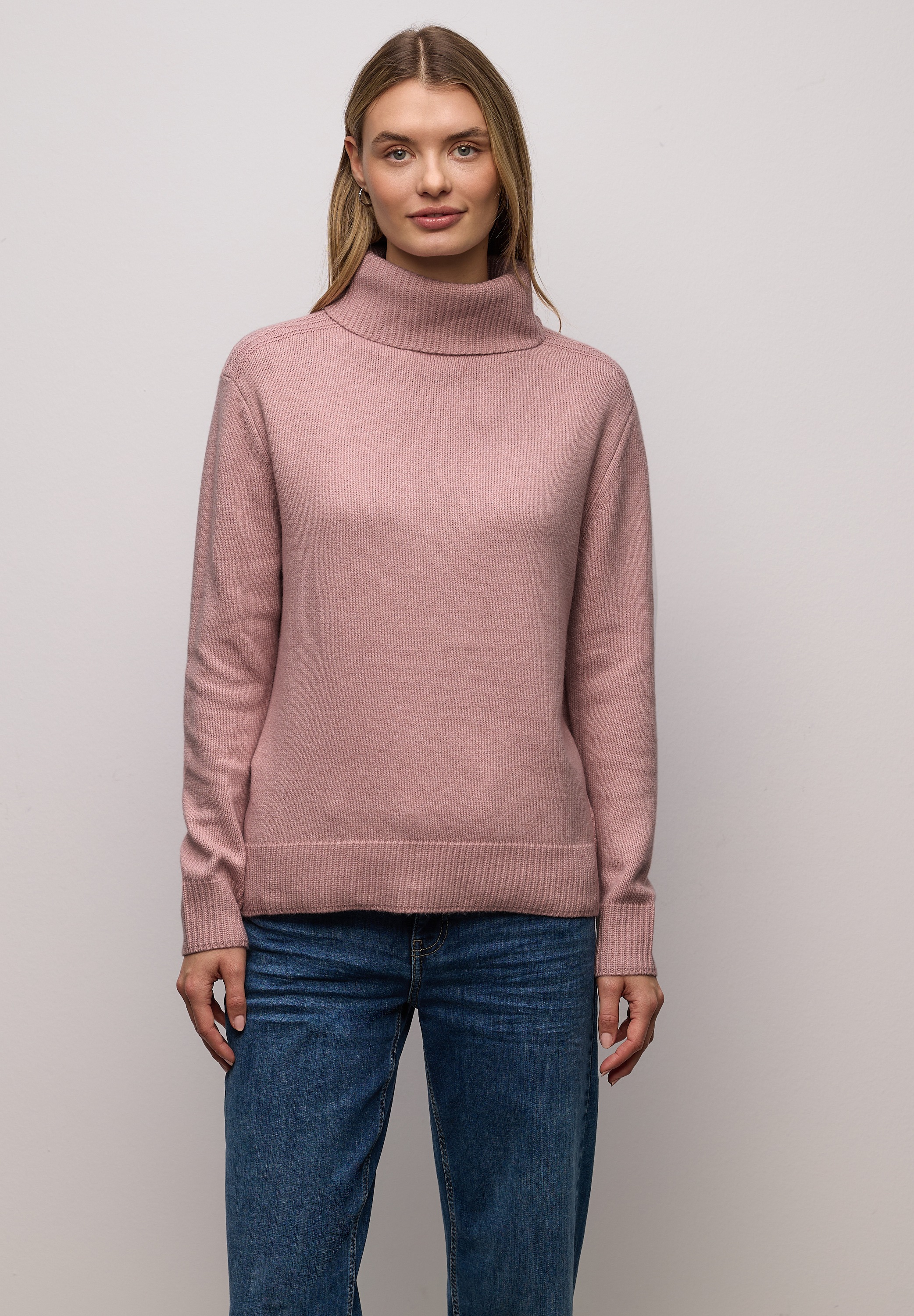 STREET ONE Rollkragenpullover Grobstrick