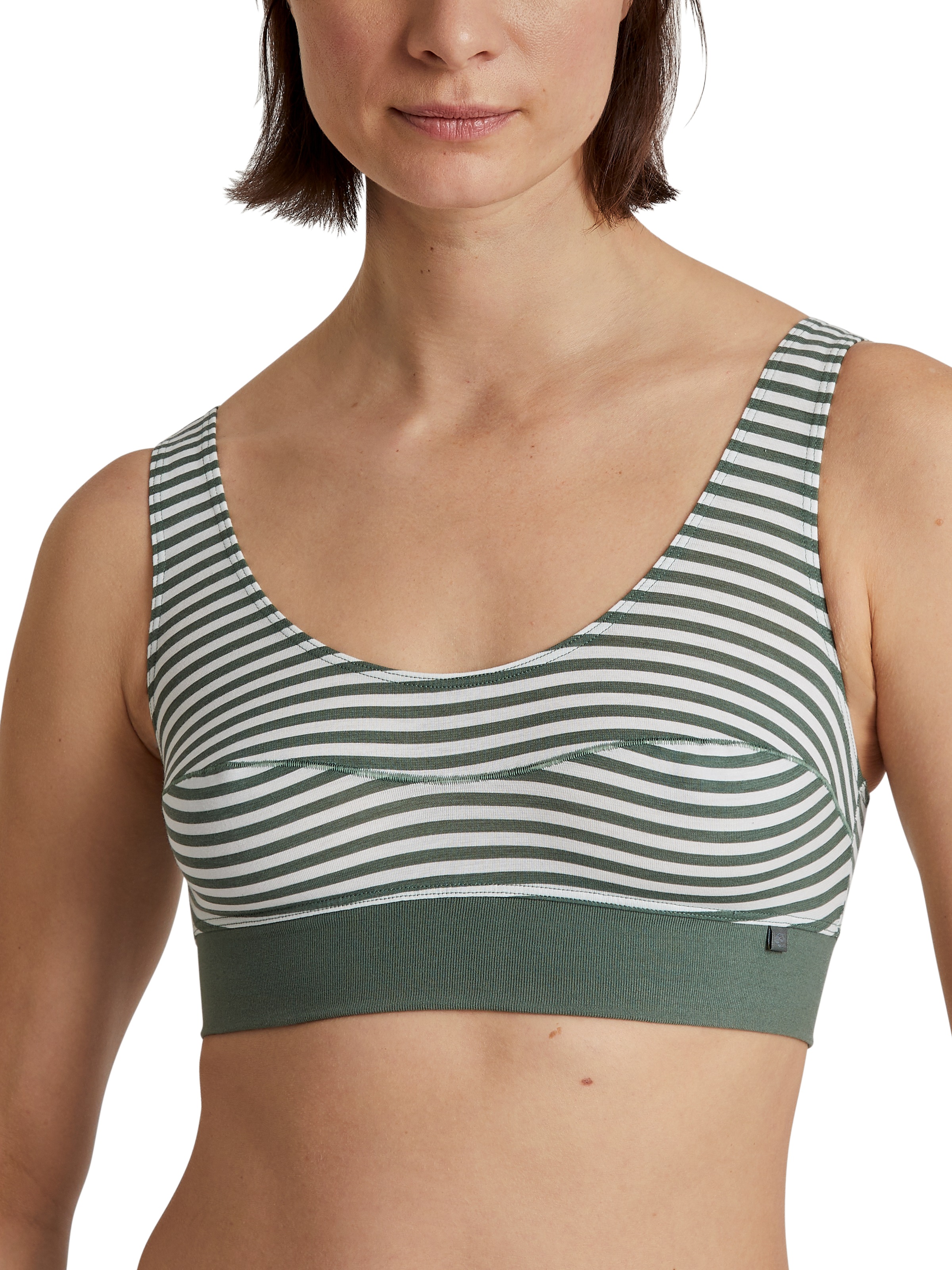 CALIDA Bustier »Elastic«, breites Unterbrustband, ohne Bügel, Baumwollmischung