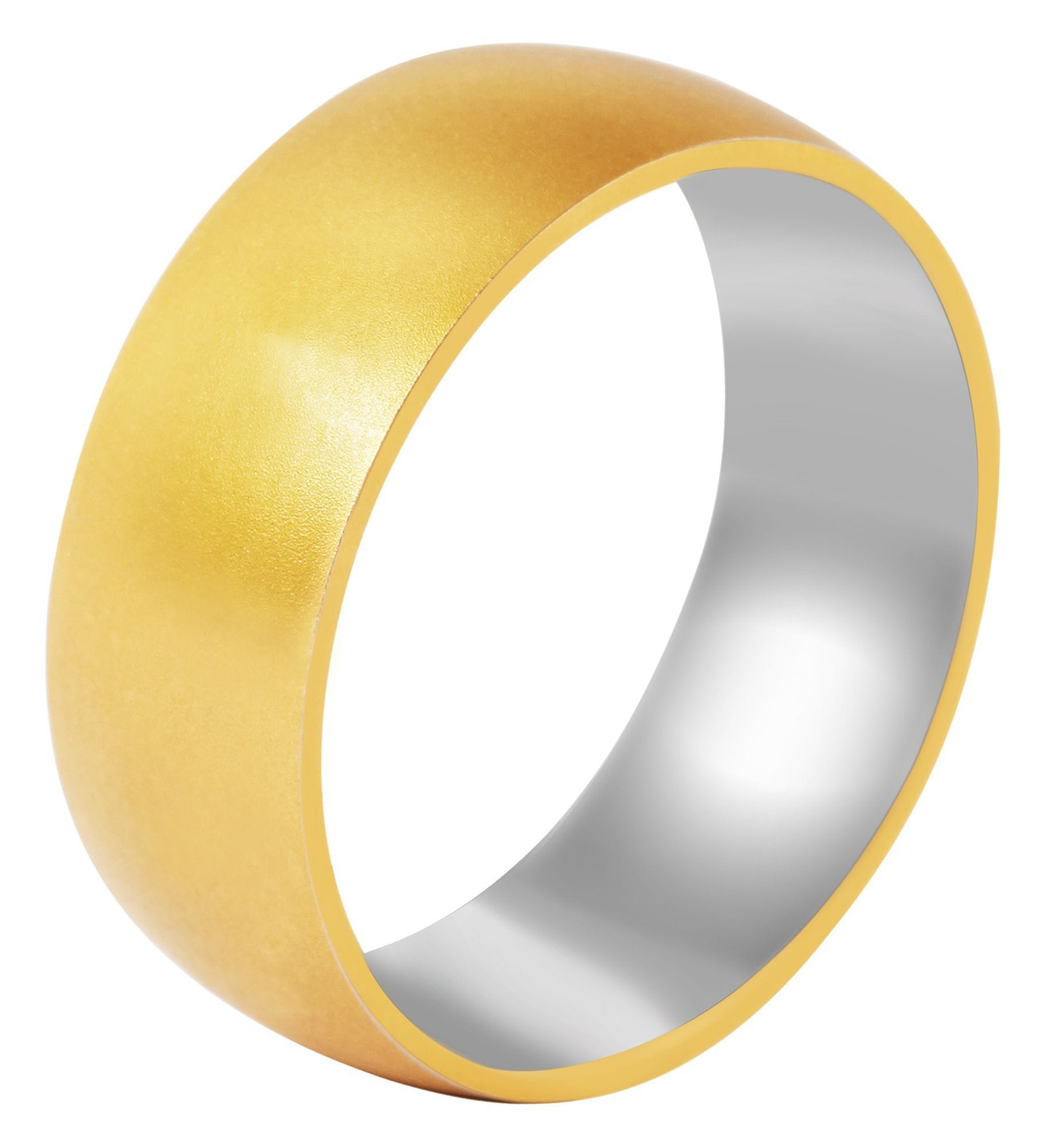 Fingerring ADELIA´S "Herren Ring aus Edelstahl" Gr. 62, gold, Fingerringe, Herren, 62, Edelstahl, Fingerring