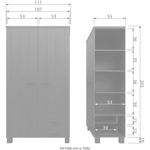 WOOOD Garderobenschrank »Dennis« | BAUR