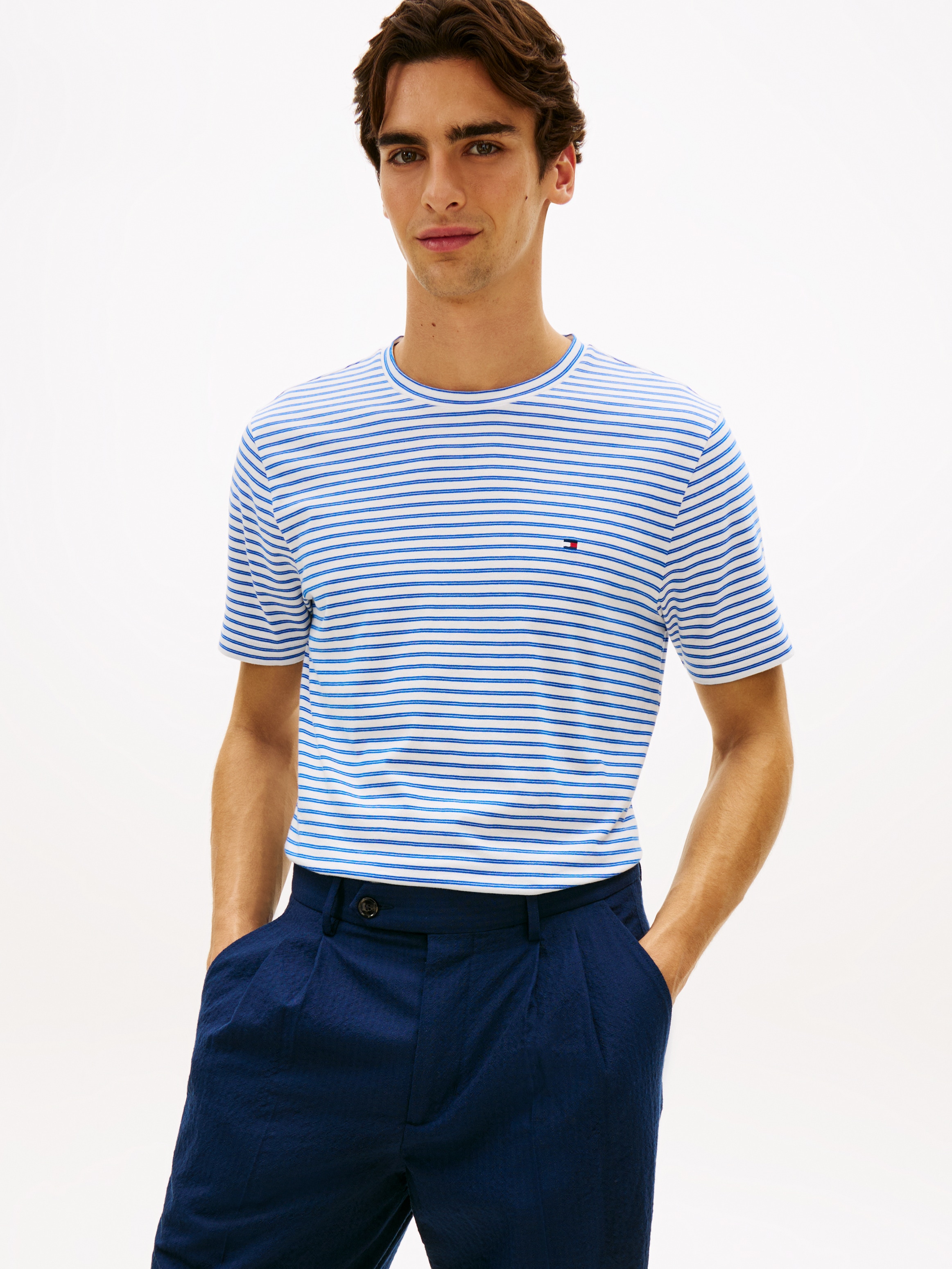 Tommy Hilfiger T-Shirt "SEASONAL STRIPE" Regular fit, gestreift, Rundhals günstig online kaufen