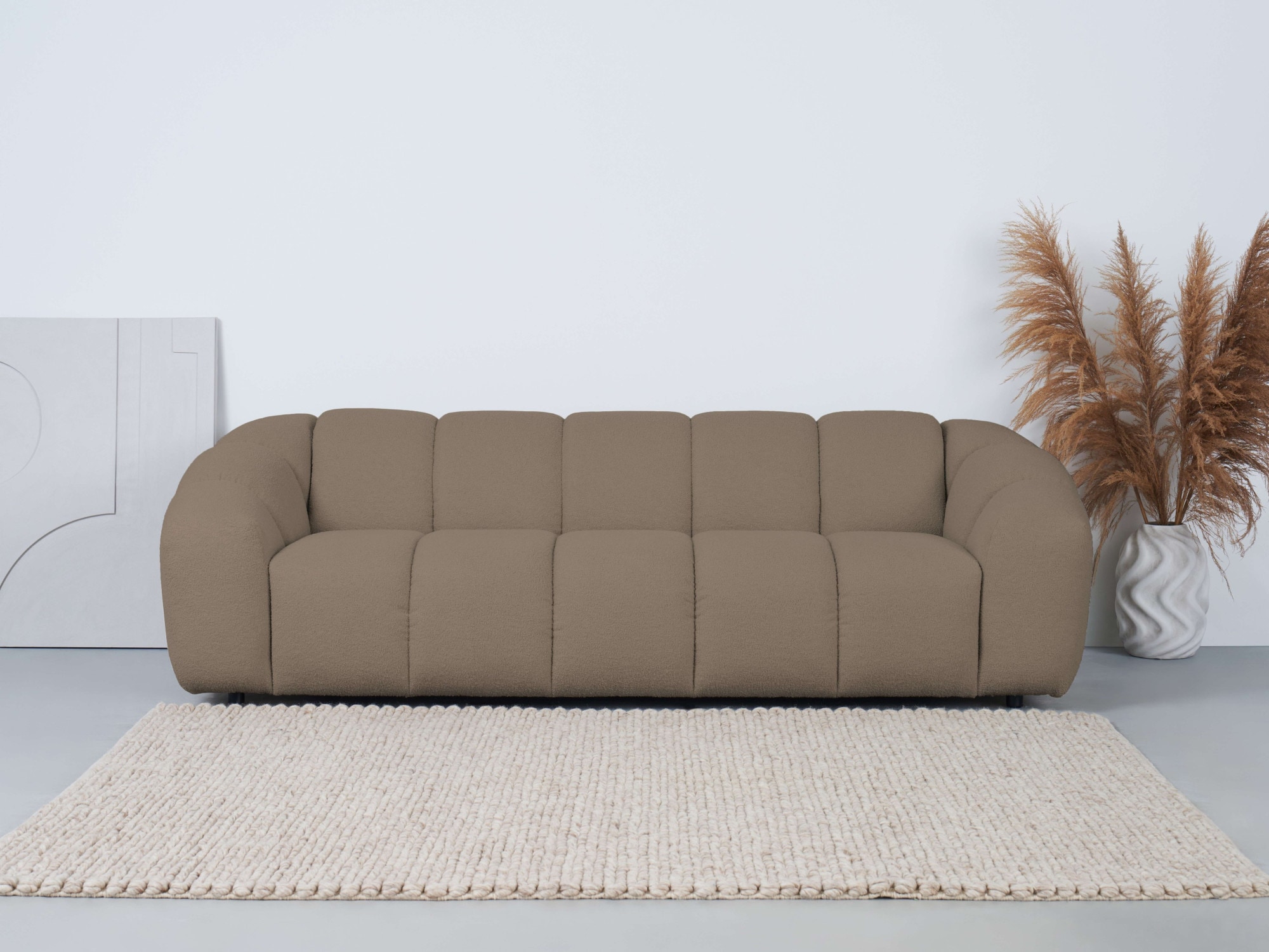 3-Sitzer »Maribik«, Big-Sofa, recycelter Boucle-Stoff, plüschig, Breite 247 cm