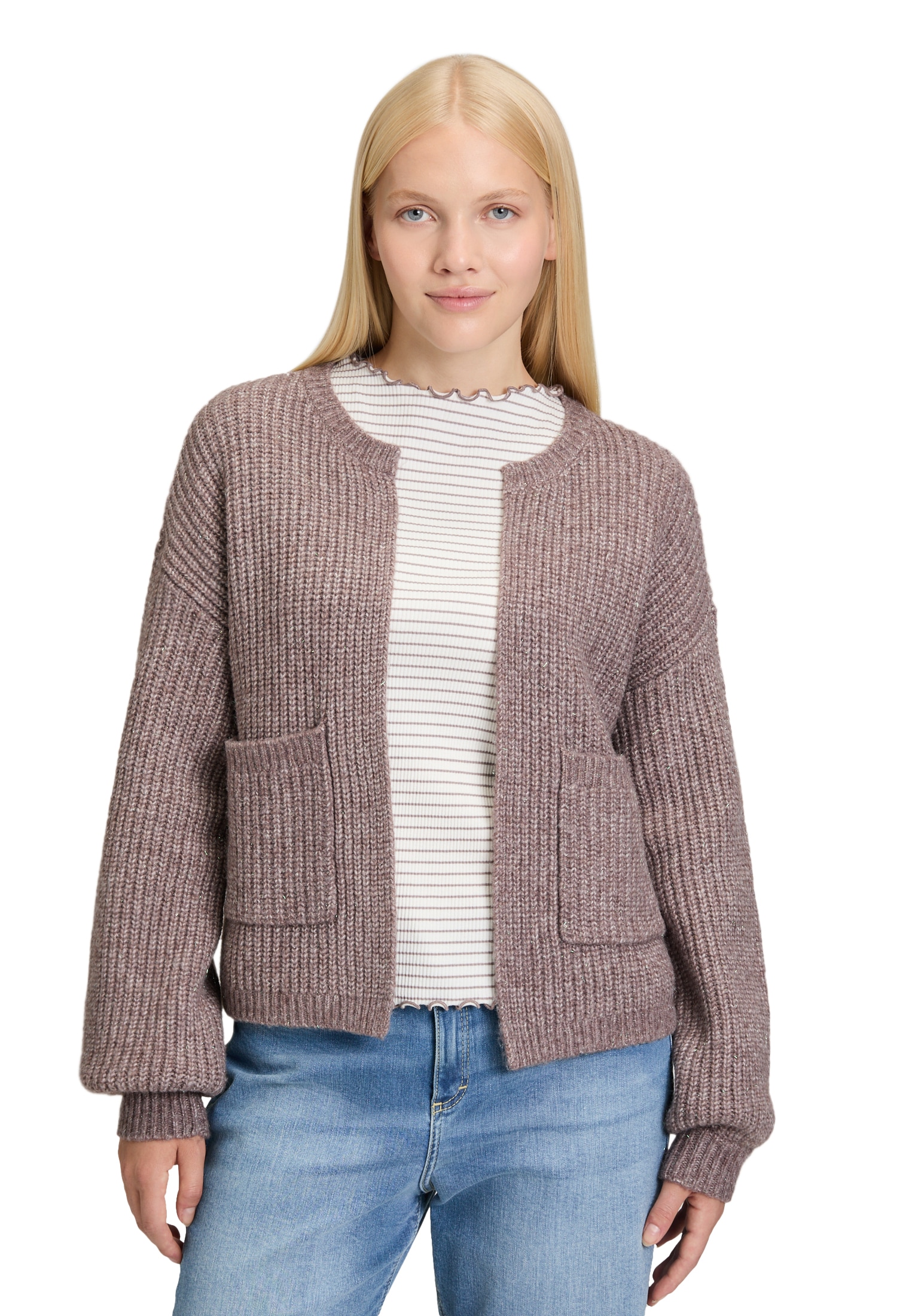 Cartoon Strickjacke "Cartoon Damen Strick-Cardigan mit Taschen" günstig online kaufen