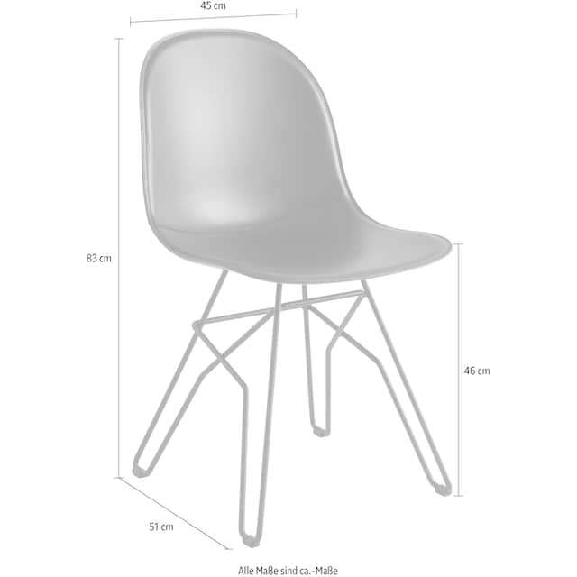 connubia 4-Fußstuhl »Academy CB/1664-LHS / -V_P15«, (Set), 2 St., Leder  bestellen | BAUR