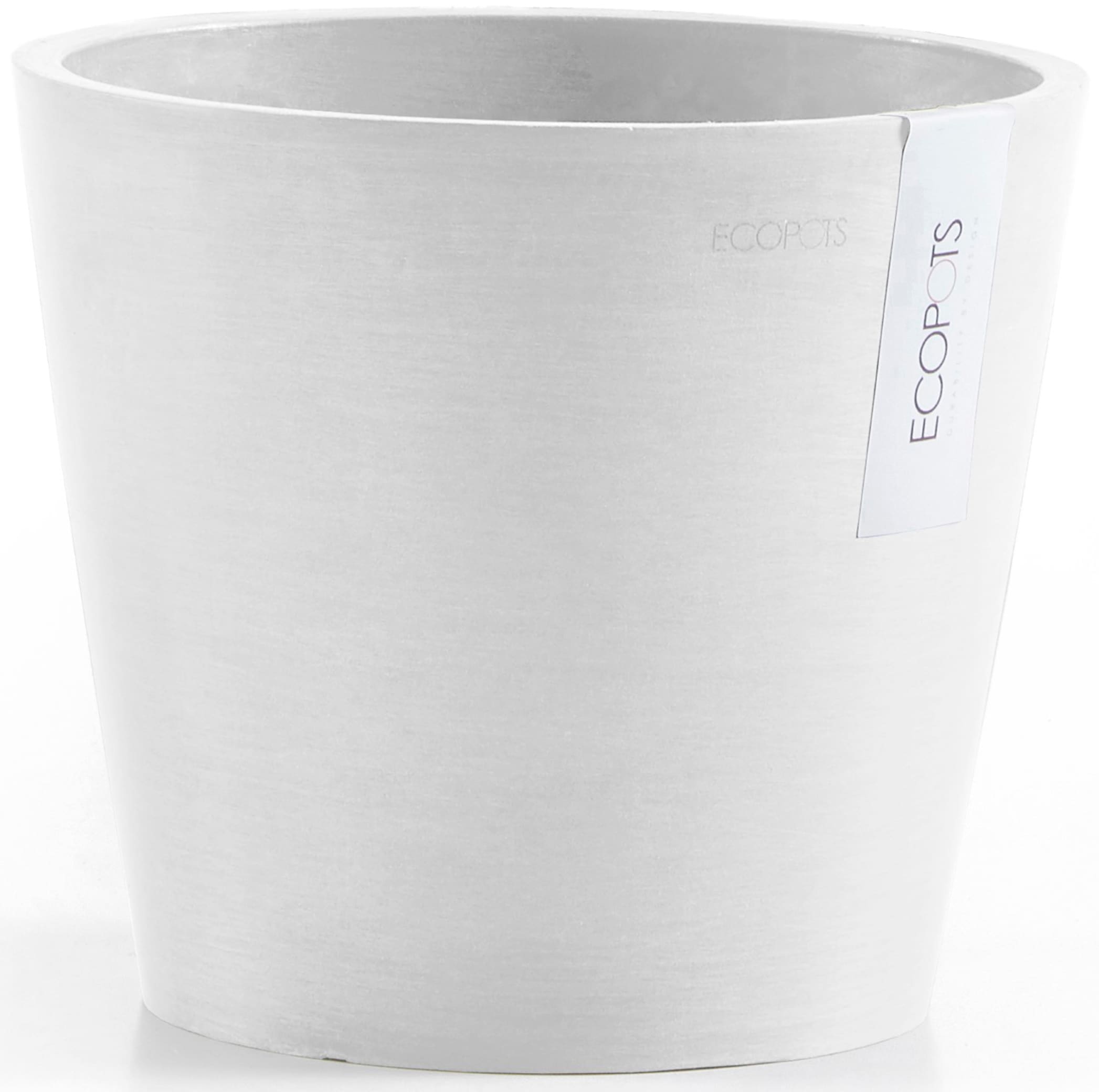 ECOPOTS Blumentopf »Amsterdam 20 + Wassersystem Weißgrau«, für innen und außen: frostsicher, bruchsicher und lichtbeständig