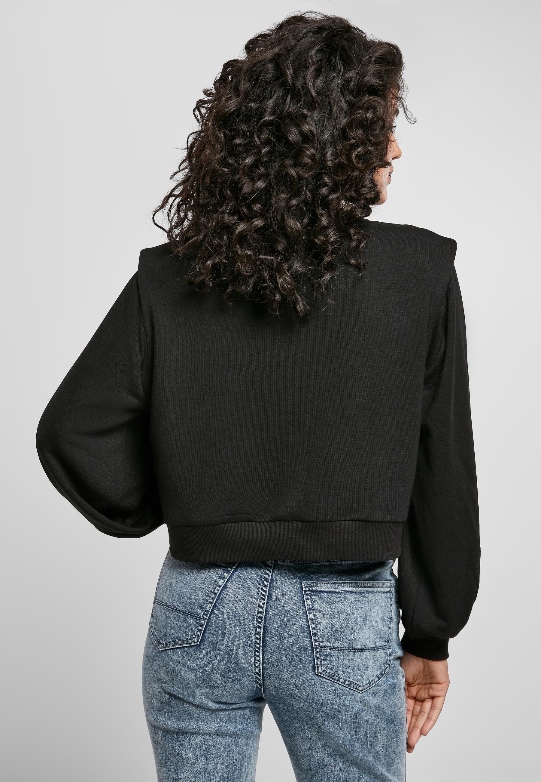 URBAN CLASSICS Sweatshirt »Urban Classics Damen Ladies Padded Shoulder Modal Terry Crewneck«, (1 tlg.)