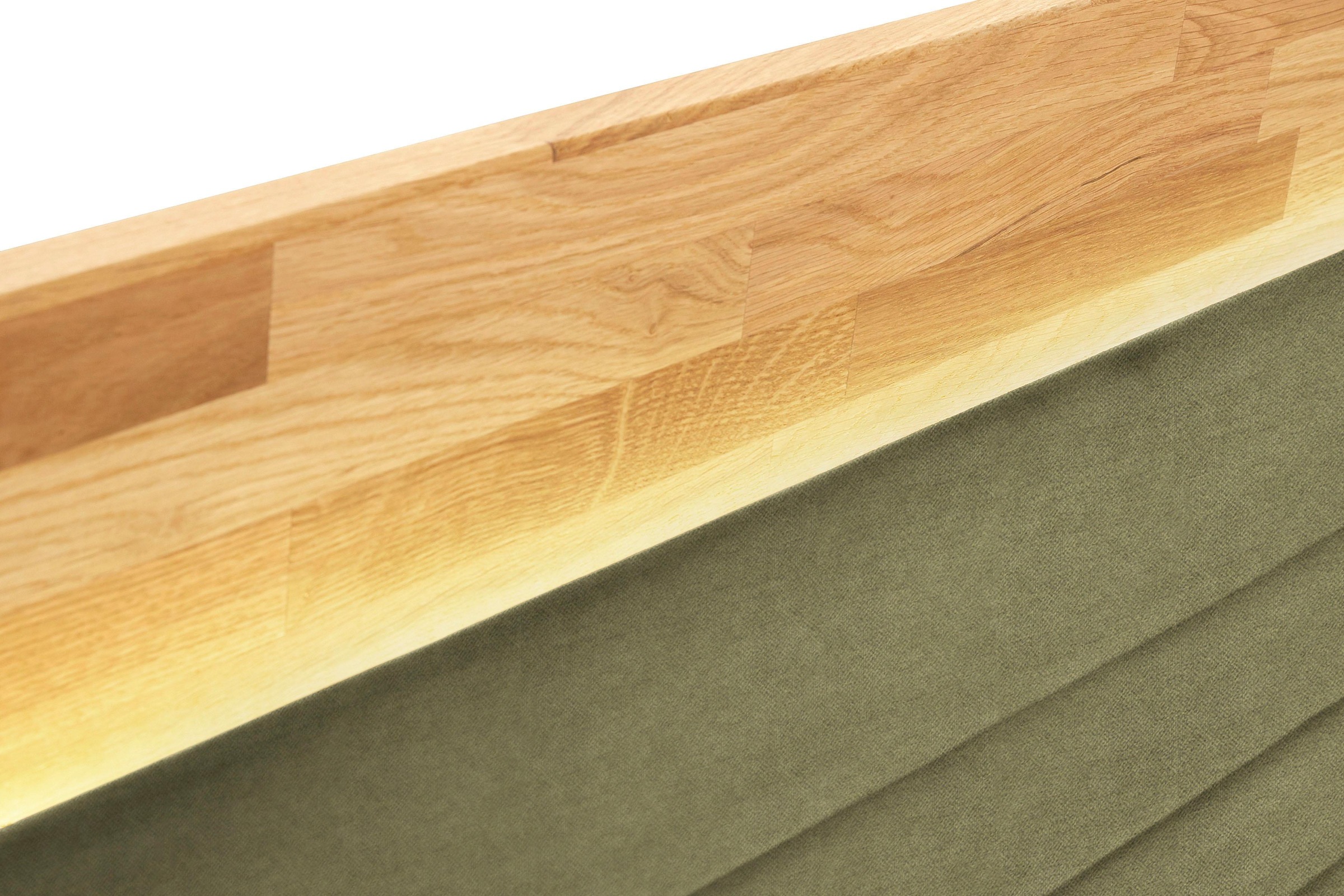 Places of Style Boxspringbett »Cup«, mit LED-Beleuchtung, Massivholzrahmen und Topper, in 2 Härtegraden