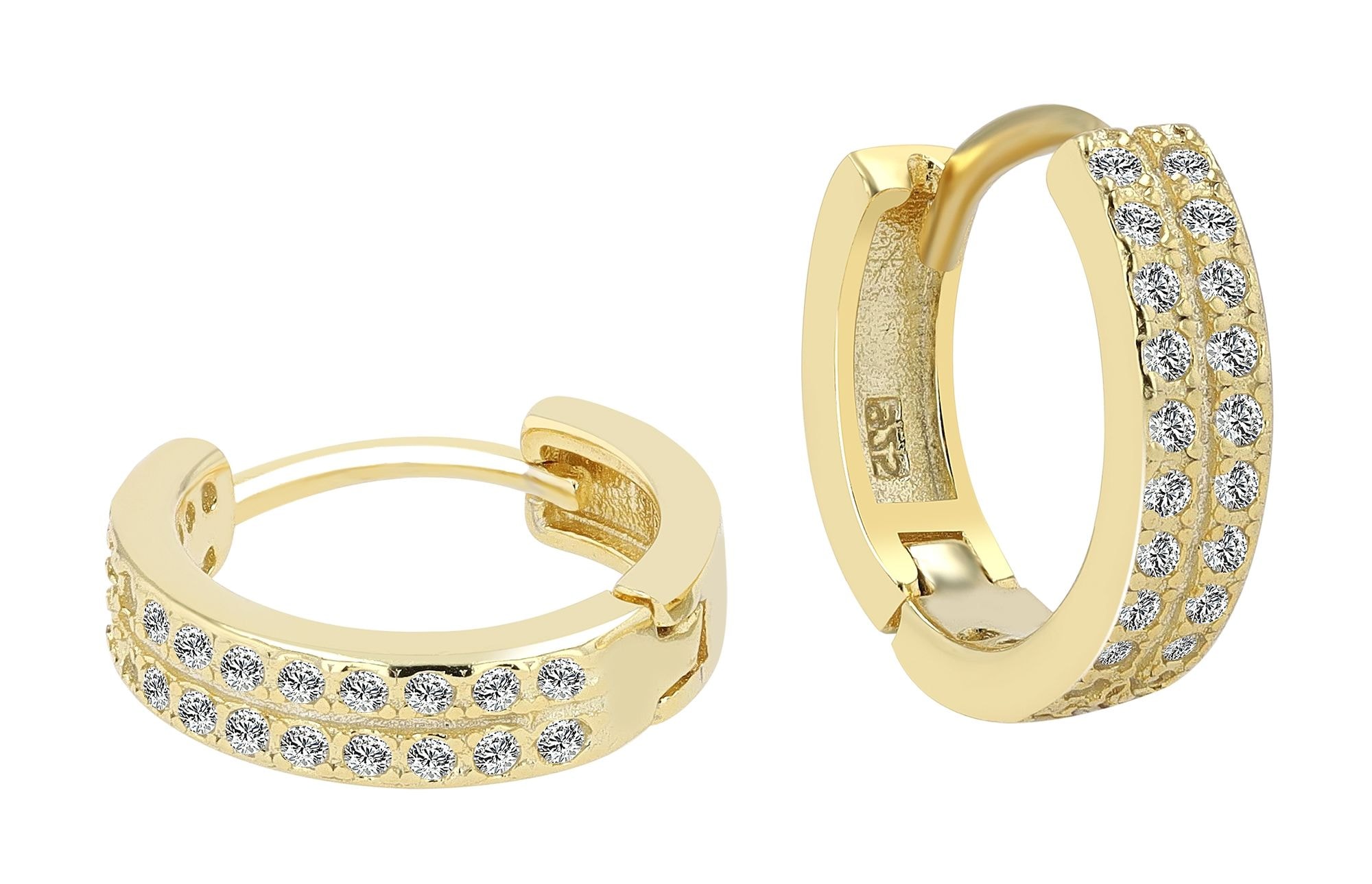 Adelia´s Klappcreolen "Damen Ohrringe – Klappcreole aus 925 Silber mit Zirk günstig online kaufen