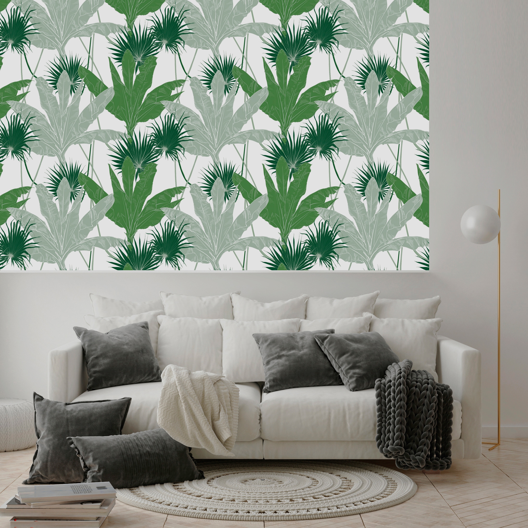 queence Vinyltapete »Amar« Motiv | bedruckt | botanisch | geblümt | gemustert | natürlich glatt 90x250cm, selbstklebend, kinderleichte Anbringung, , Sticker