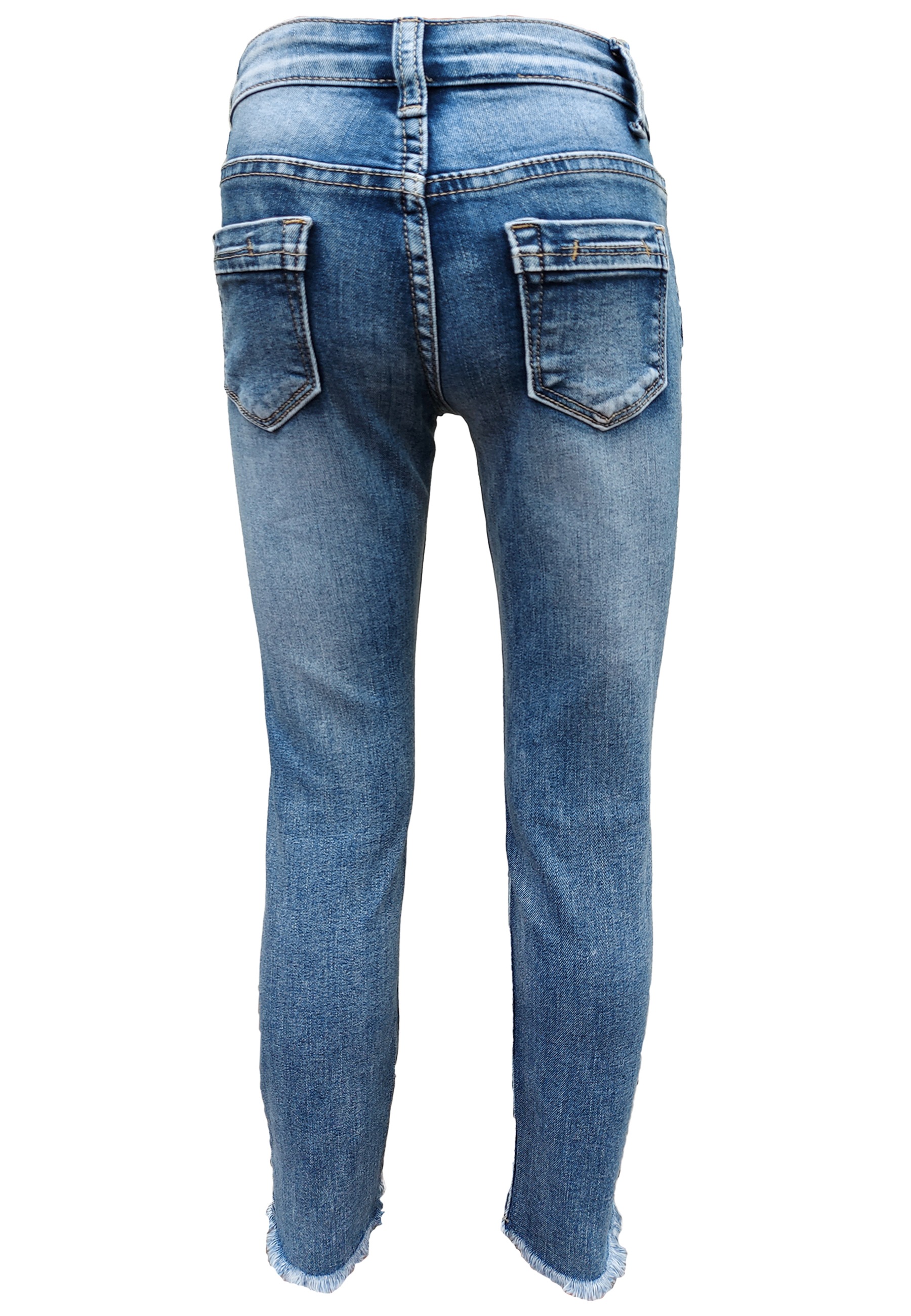 Family Trends Slim-fit-Jeans, mit ausgefranstem Saum