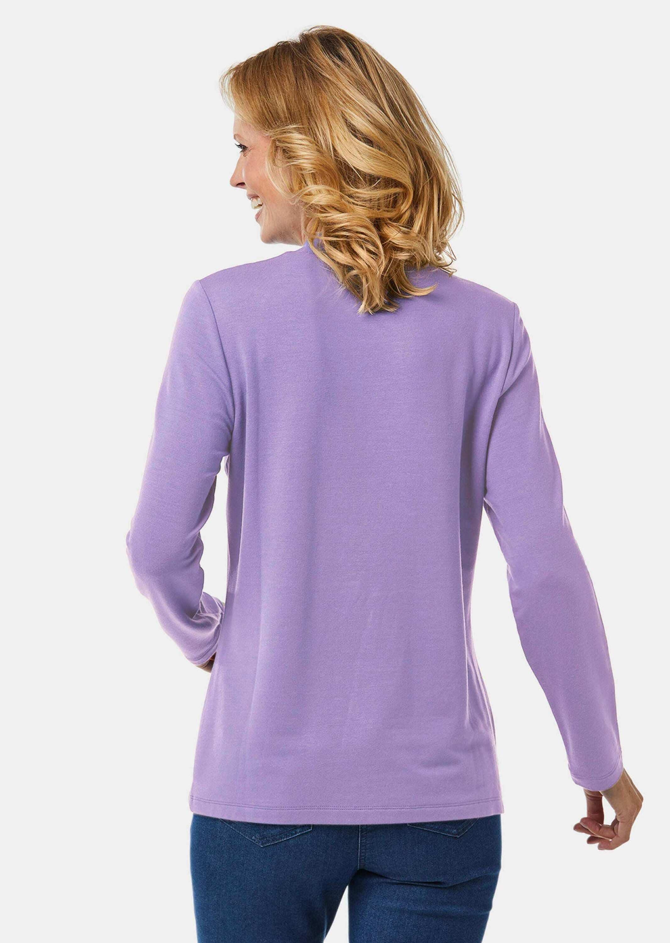 GOLDNER Longpullover »Stehbundshirt Stehkragenshirt mit Langarm«