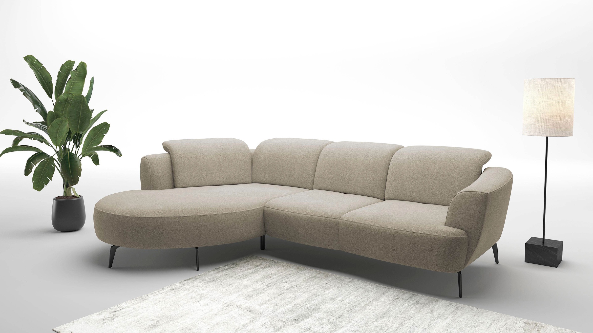 sit&more Ecksofa "Zoe" ink.Sitztiefenverstellung, wahlweise mit Kopfteilverstellung