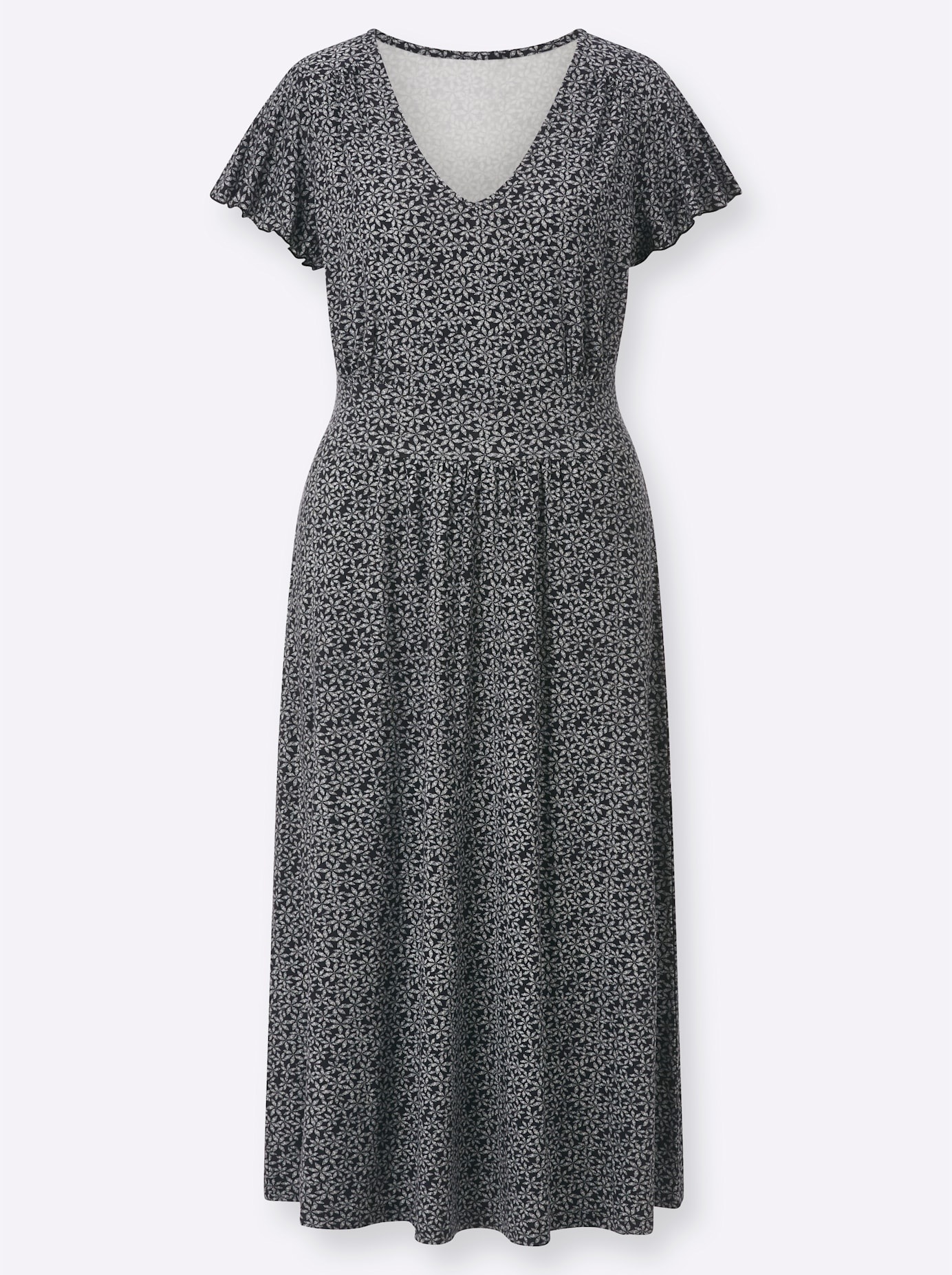 INSPIRATIONEN Jerseykleid Schwarz/Weiß Gr. 38 3