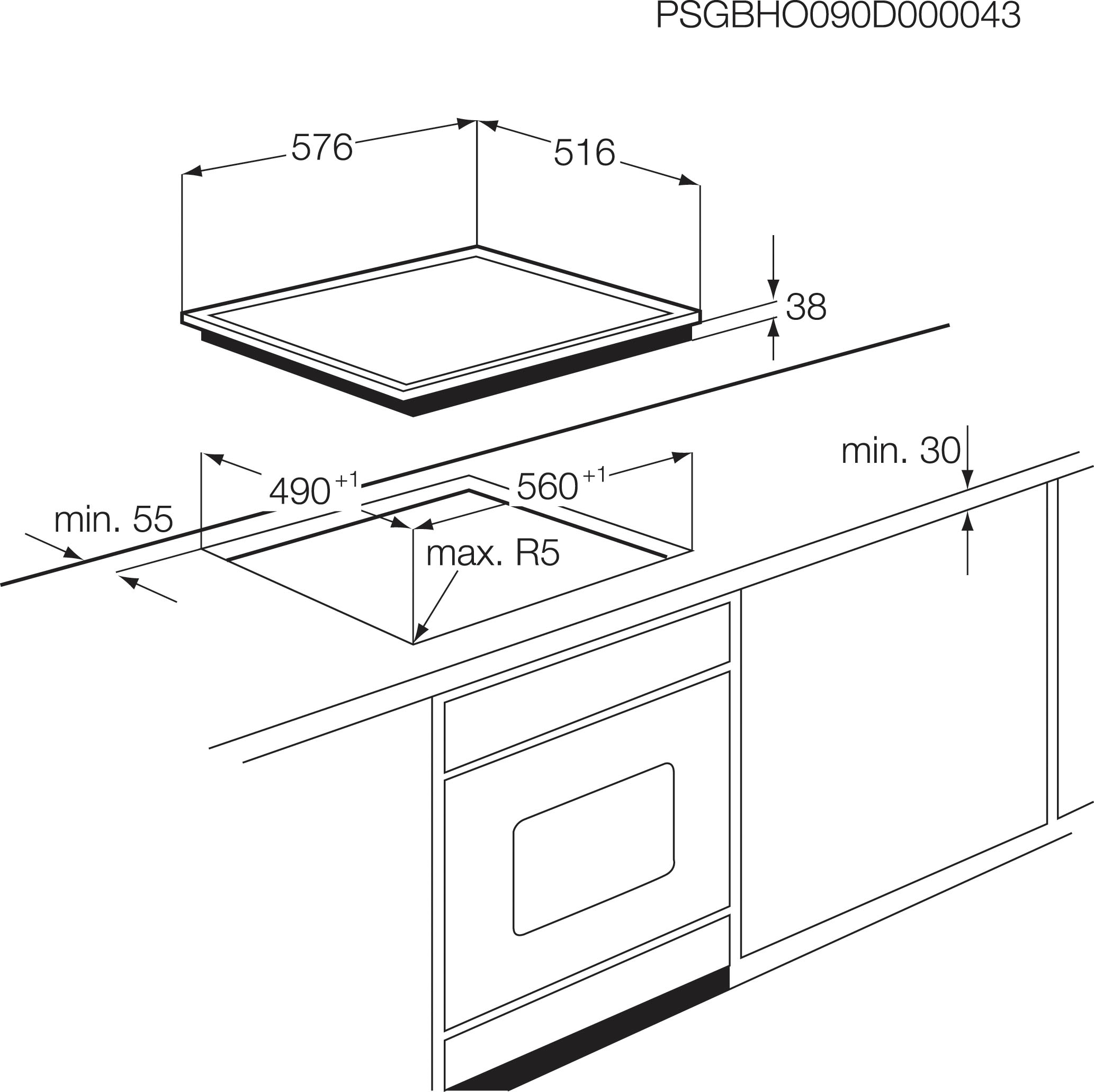 AEG Elektro-Herd-Set »EPS335061M«, Pyrolyse-Selbstreinigung