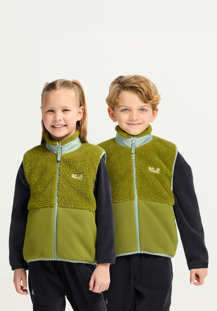 Jack Wolfskin Fleeceweste "ICE CURL VEST K" Kinder-Fleeceweste, warm, atmungsaktiv